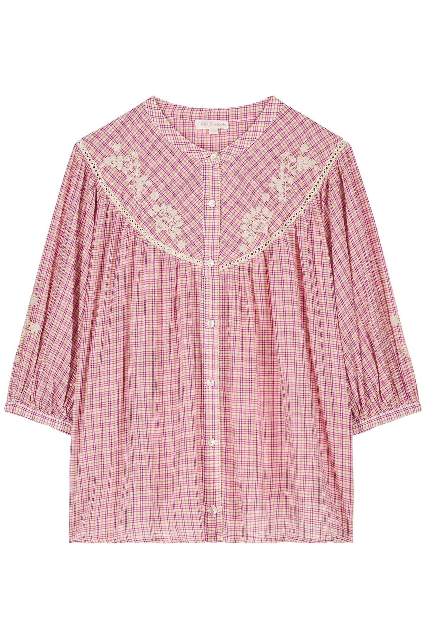 SHIRT LIVIE FUCHSIA TARTAN JOY 3