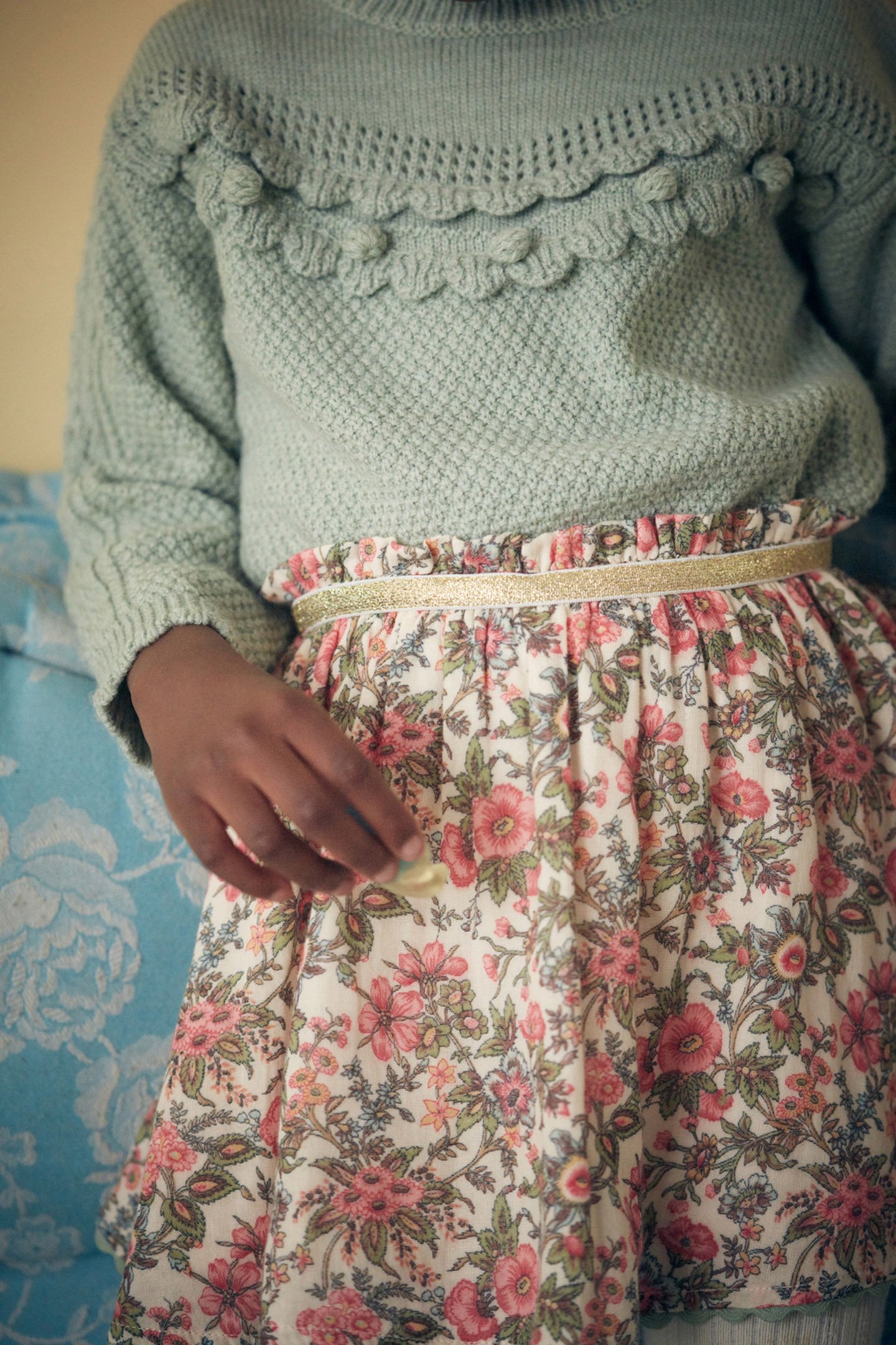 SKIRT CEPHEE IVORY ENCH FIELDS 6