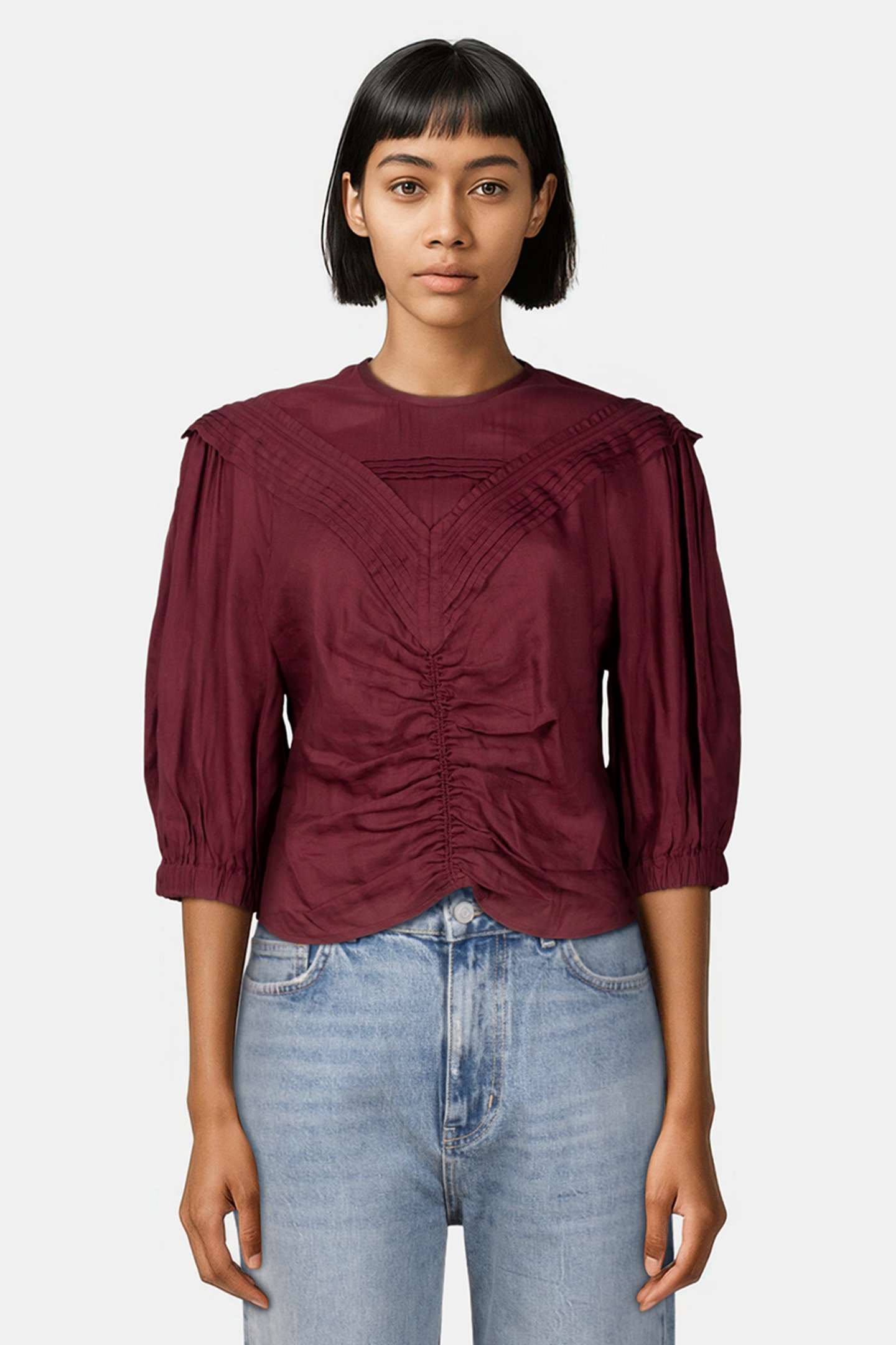 GUNGA TOP BURGUNDY 1
