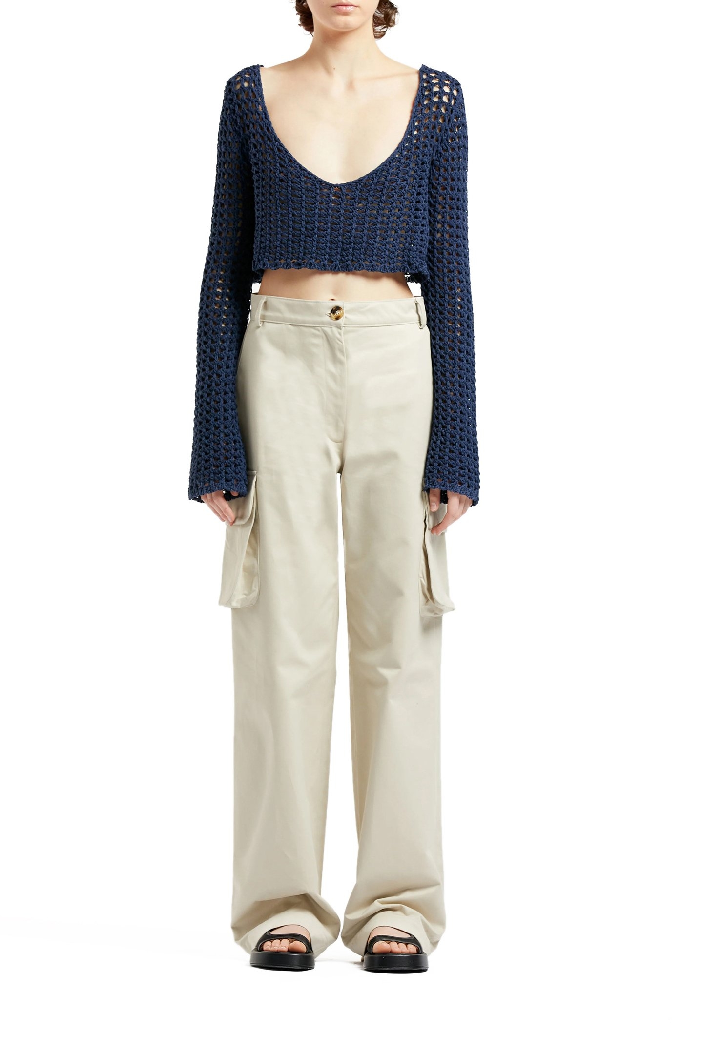 CROCHET JUMPER NAVY 1