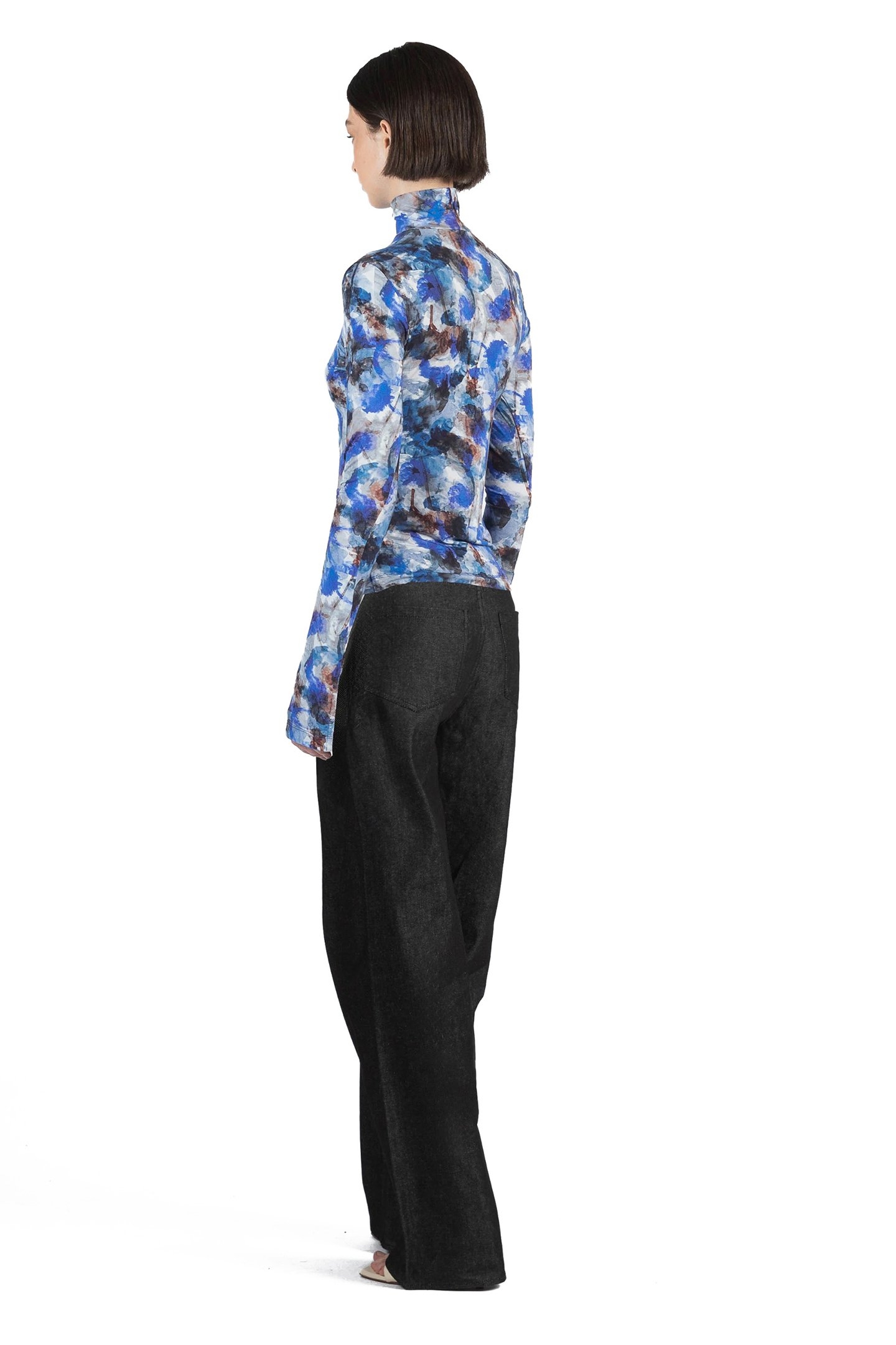 PRINTED TURTLENECK TOP MULTICOLO R 3