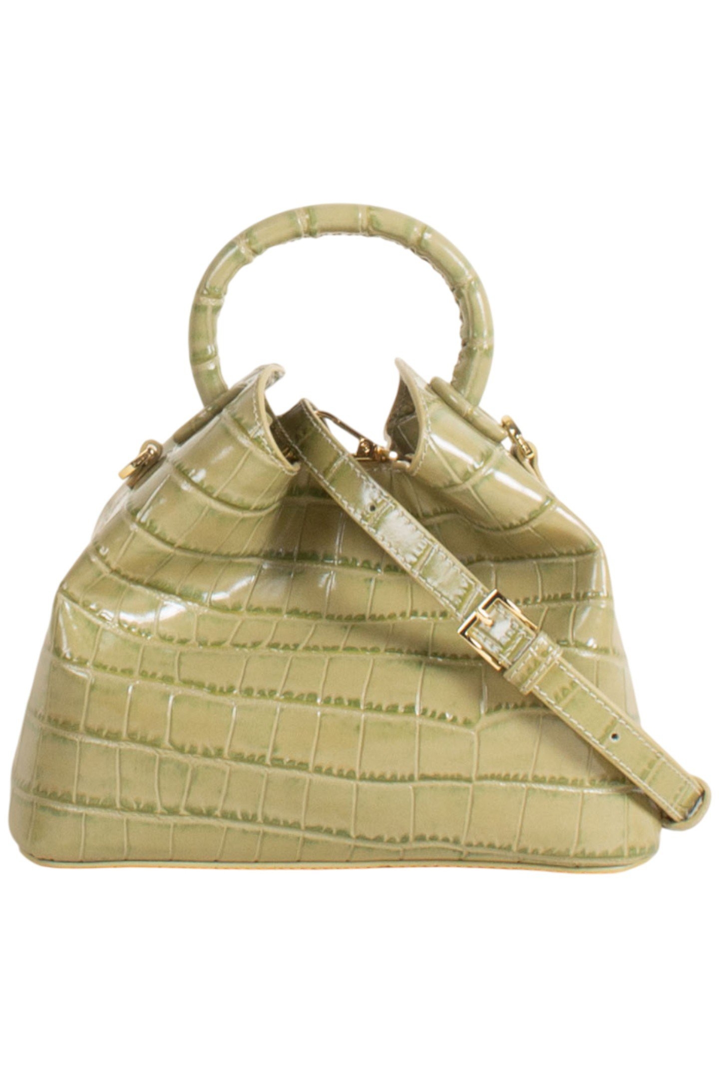 BAOZI LEATHER CROCO OLIVE 2