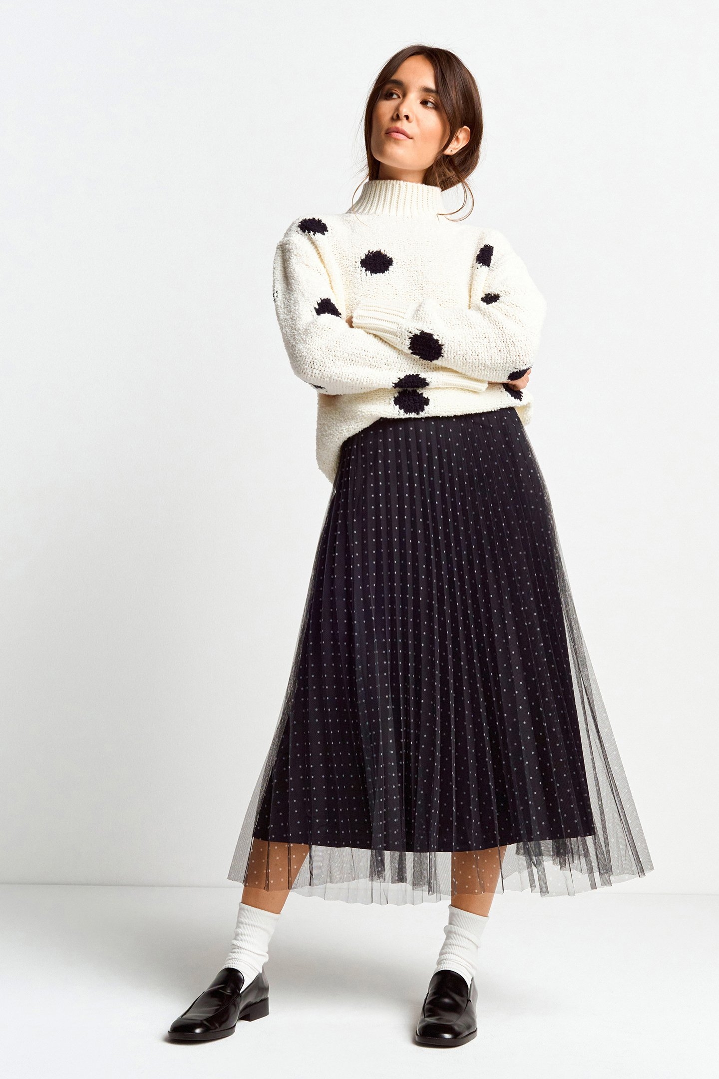 PRINTED TULLE SKIRT MIDNIGHT BLUE 2