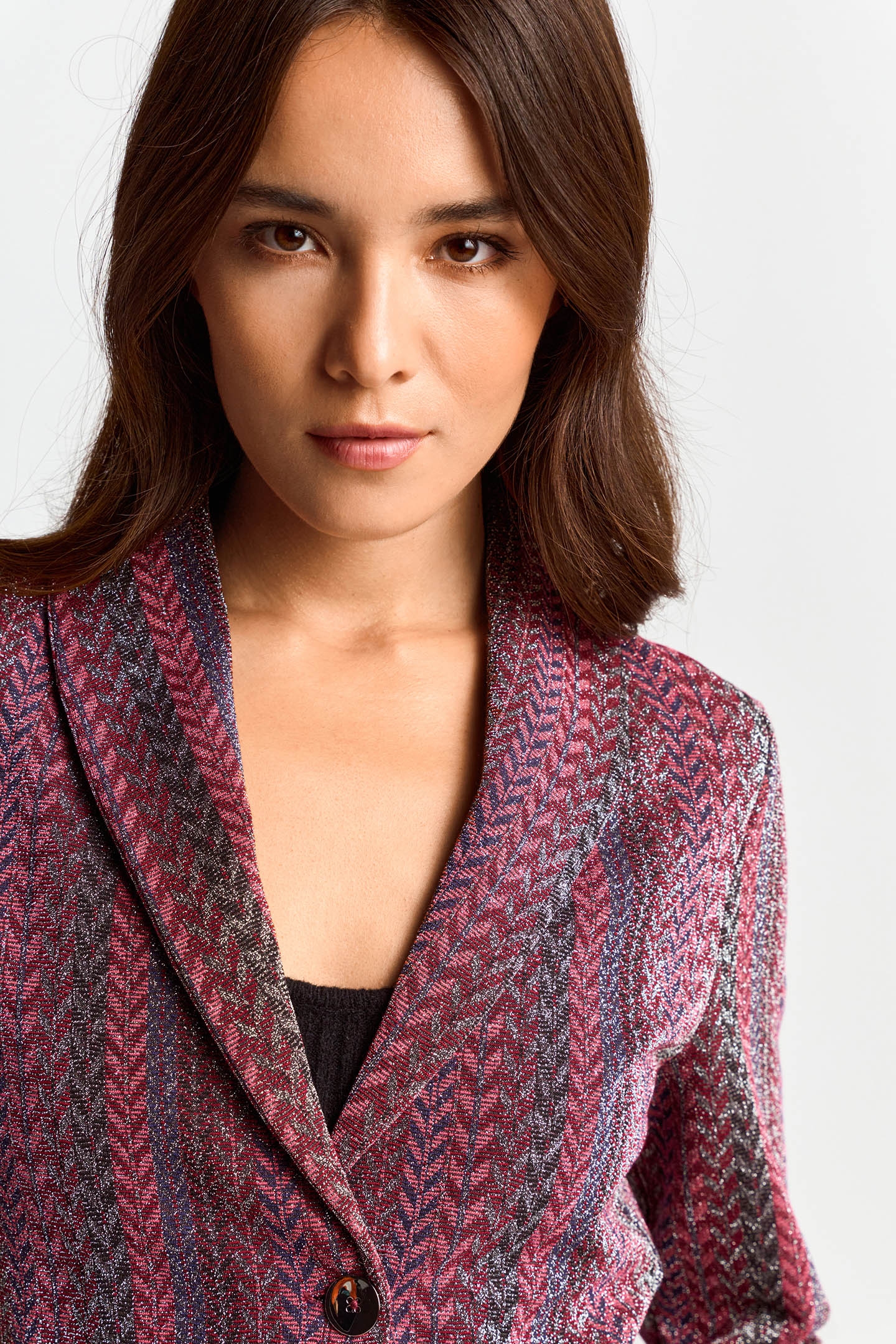 JACQUARD BLAZER RUBY RED 5