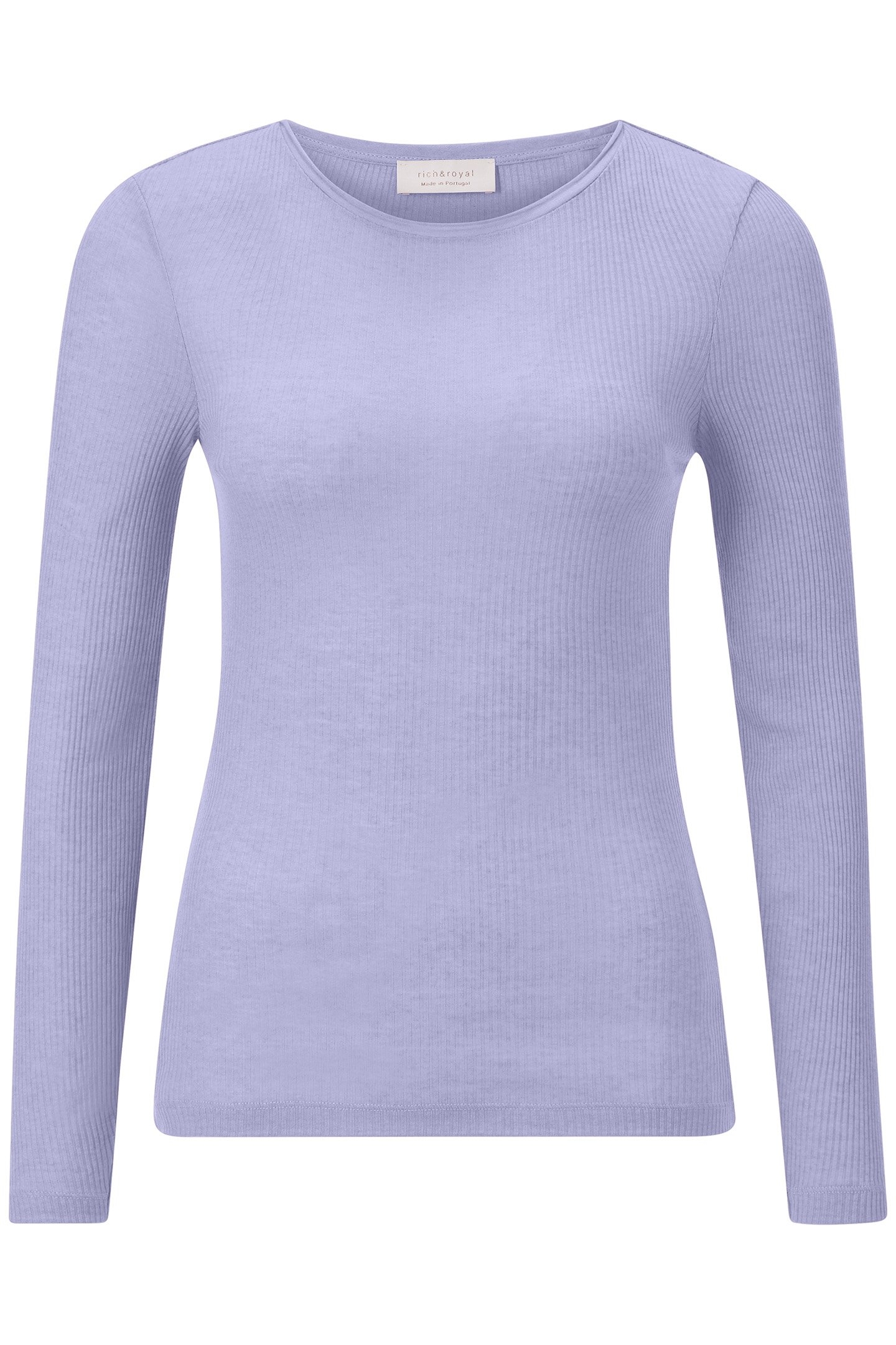 TENCEL WOOL RIB LONGSLEEVE FROSTY LAVENDER 1