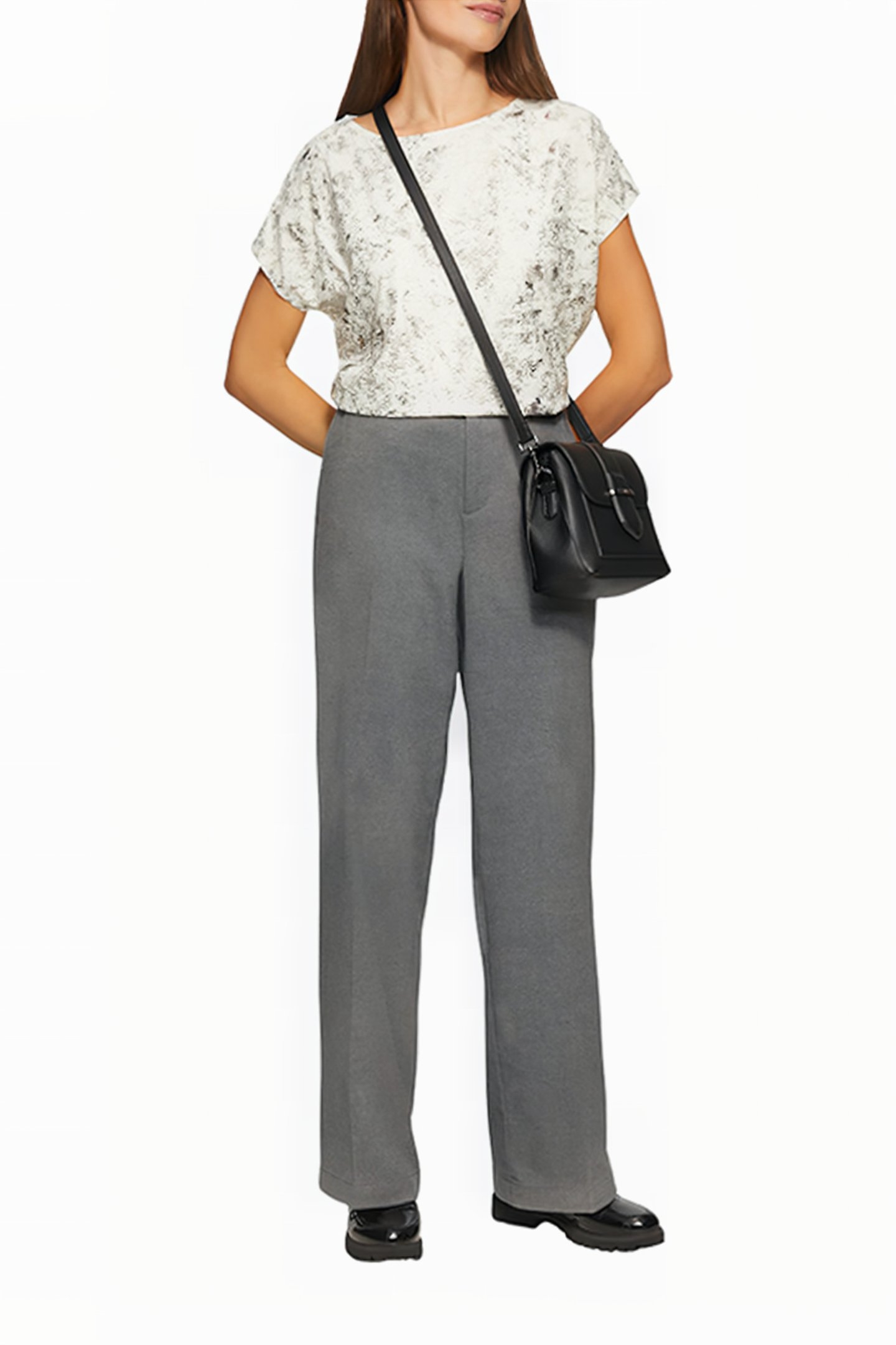 S.OLIVER PANT GREY/BLACK 2