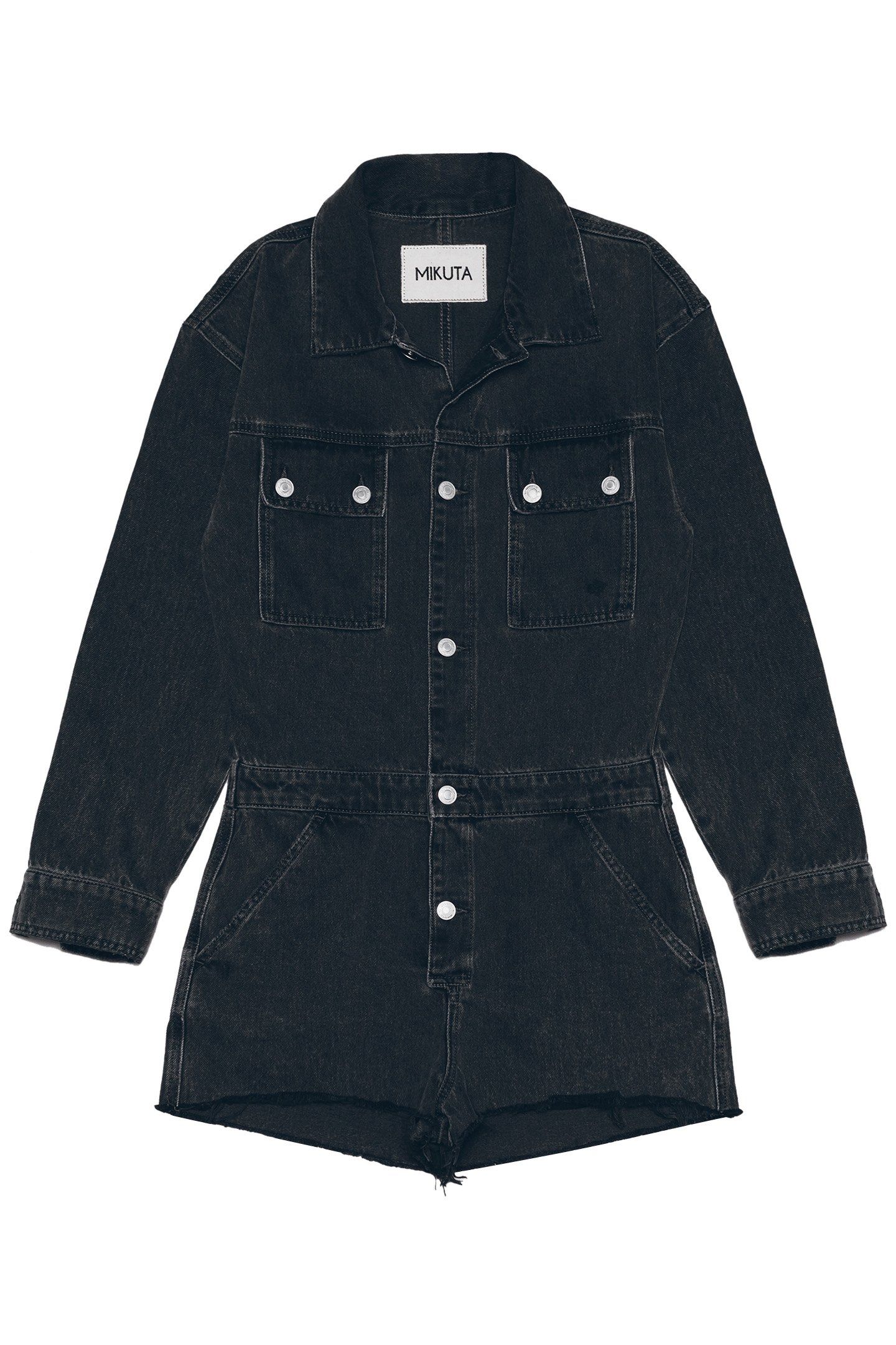 THE BLACK SHORT DENIM JUMPSUIT 2