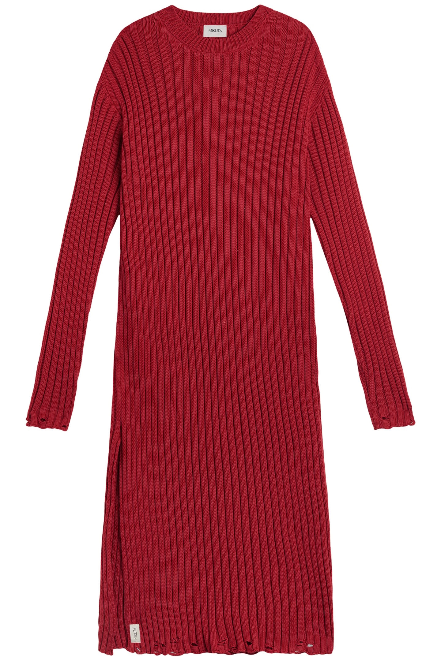 THE RED KNIT LONGSLEEVE DRESS 1