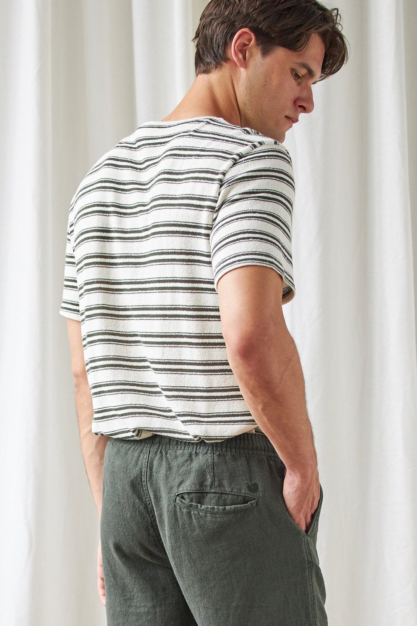 WIGHT T-SHIRTS GREEN STRIPES 2