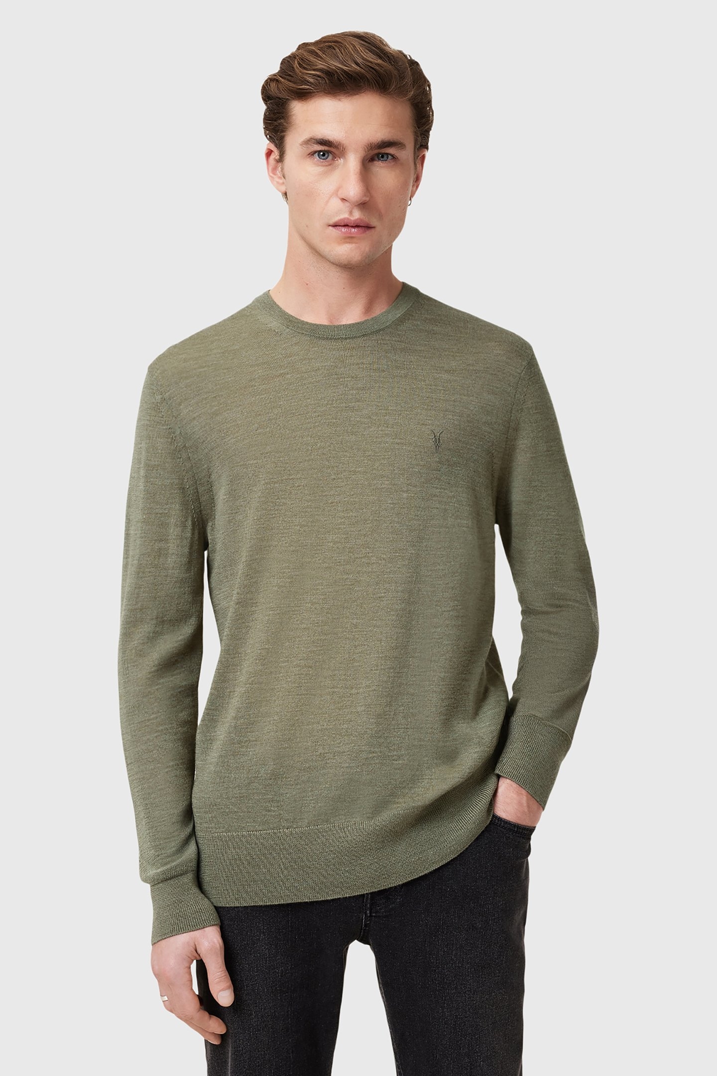 MODE MERINO CREW LIGHT ASH GREEN 6