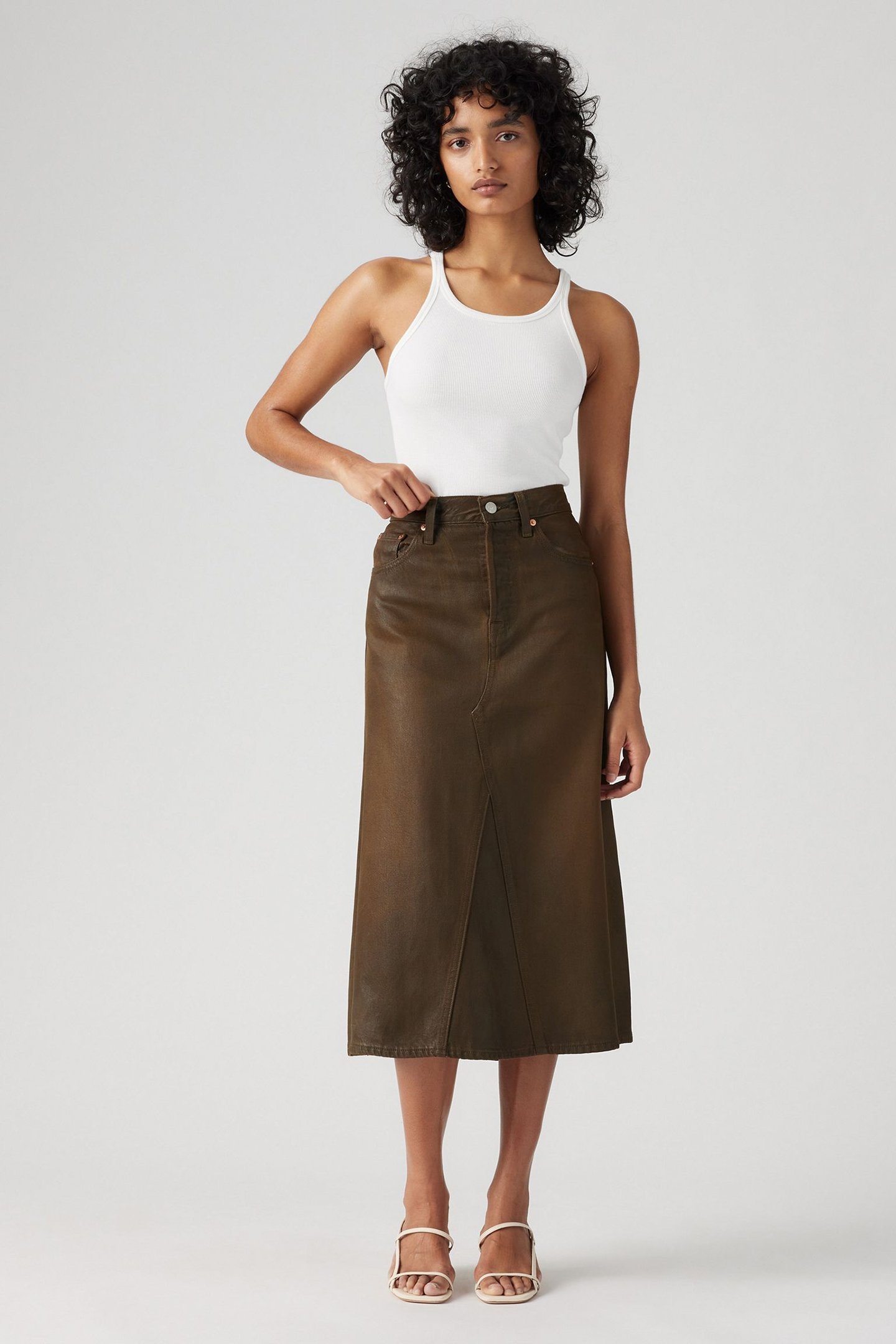 PAY DAY SKIRT BROWN 7