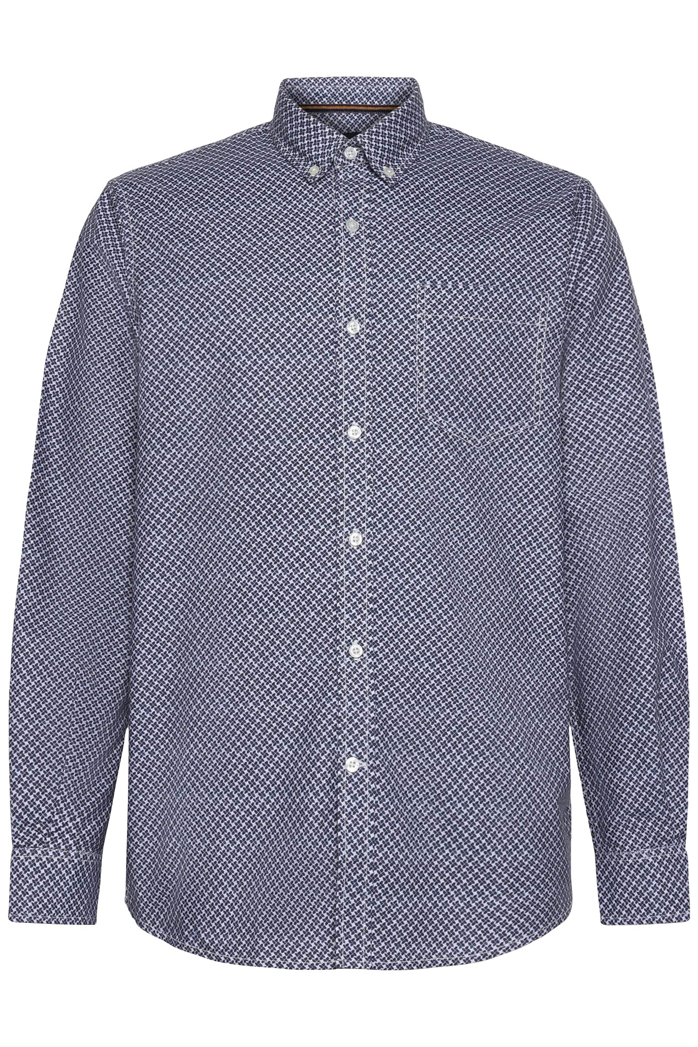 CARTERSI PRINT OXF L/S SHIRTS DEEP MARINE 1