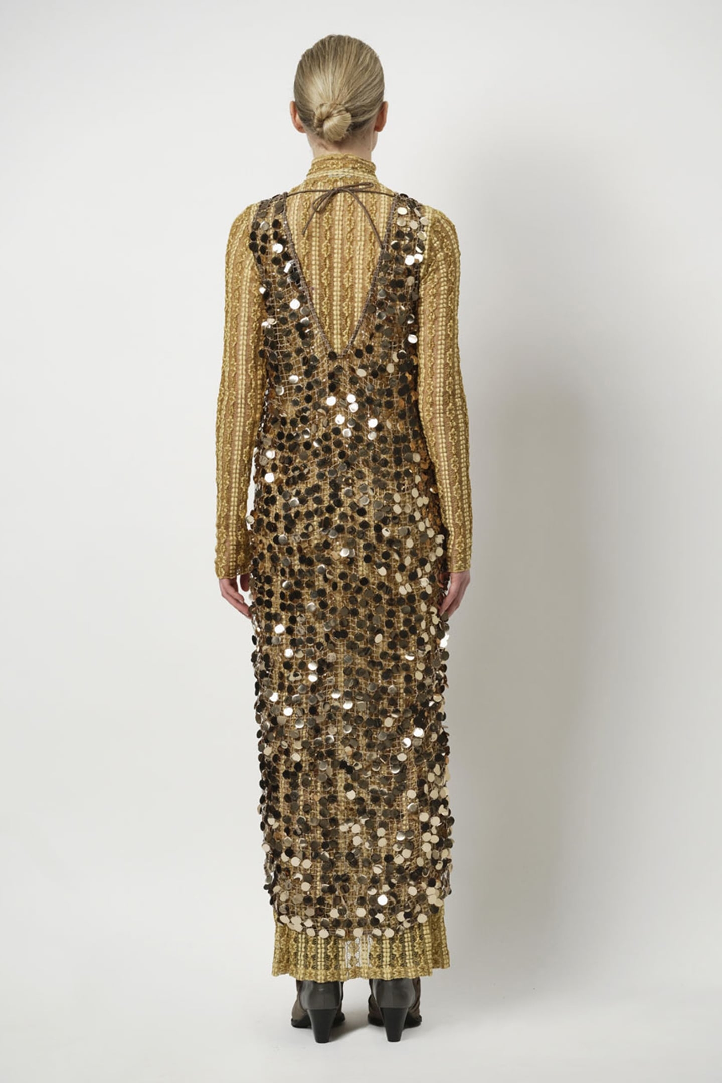 BABYLON SEQUINS DRESS HAZELNUT HAZE 2
