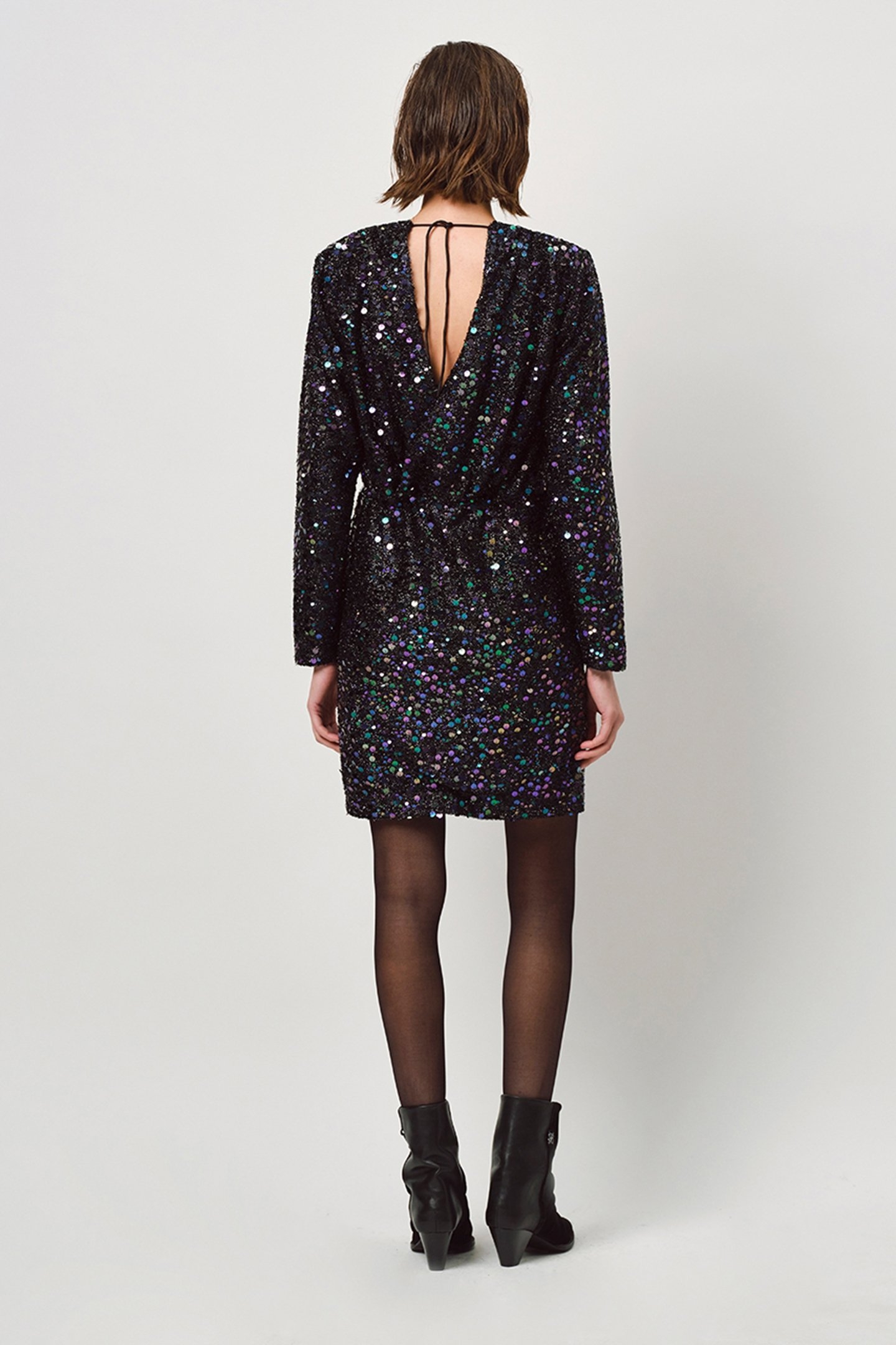 KENDRAX SEQUINS MINI DRESS RAVEN 2