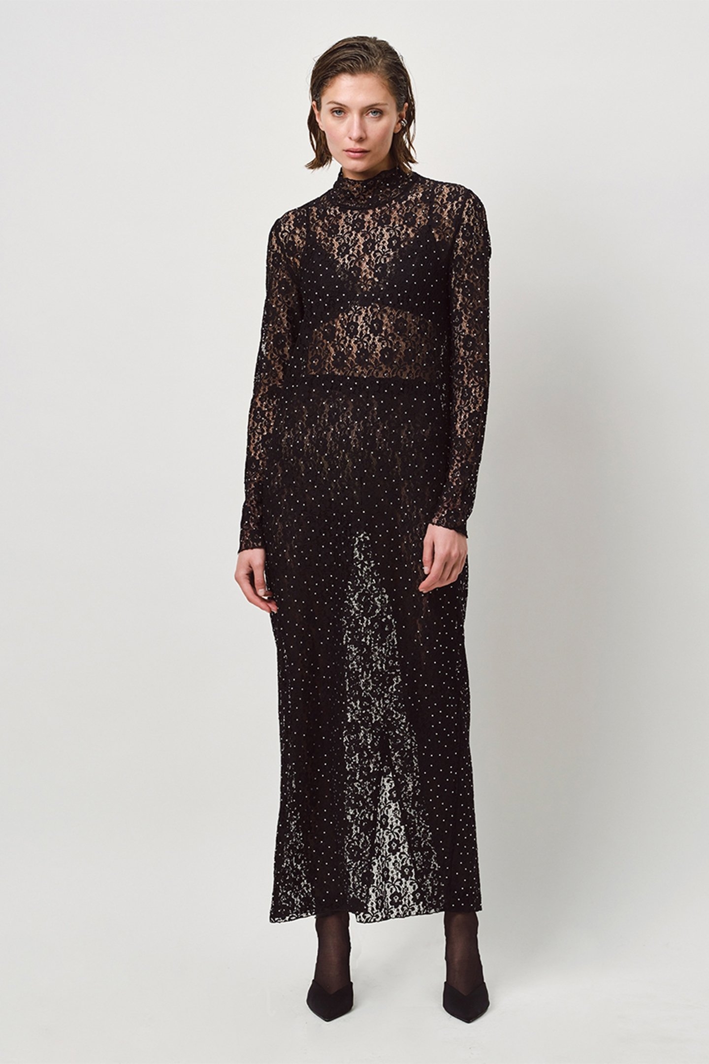 VOLCAN LACE DRESS RAVEN 1