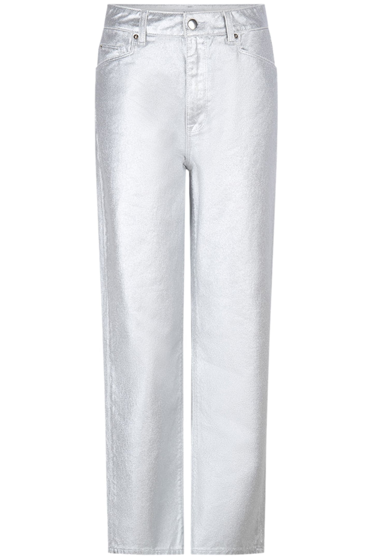 AXELLE STRAIGHT METALLIC JEANS SILVER 3
