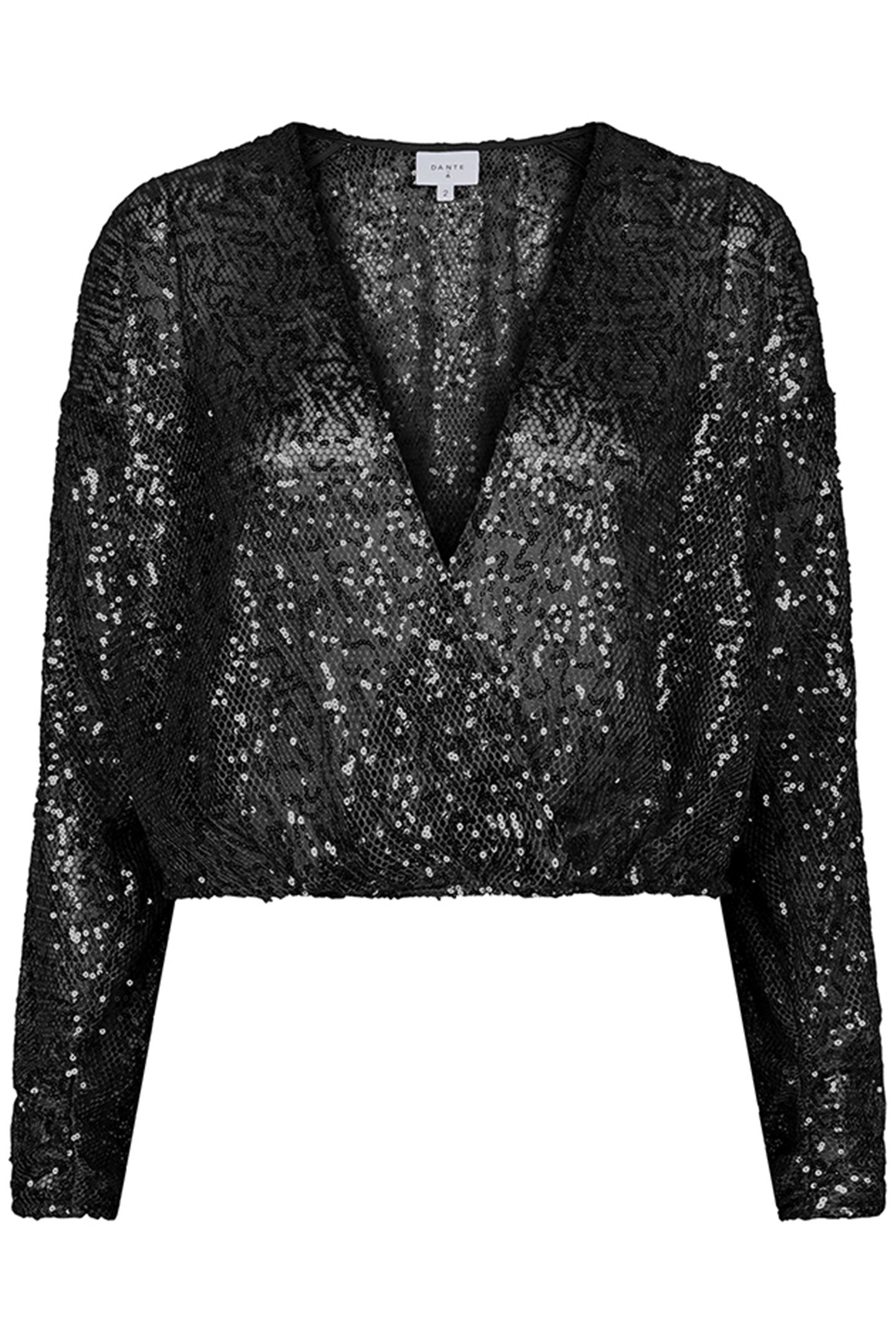 CRAZYABOUT SEQUINS CARDIGAN RAVEN 1