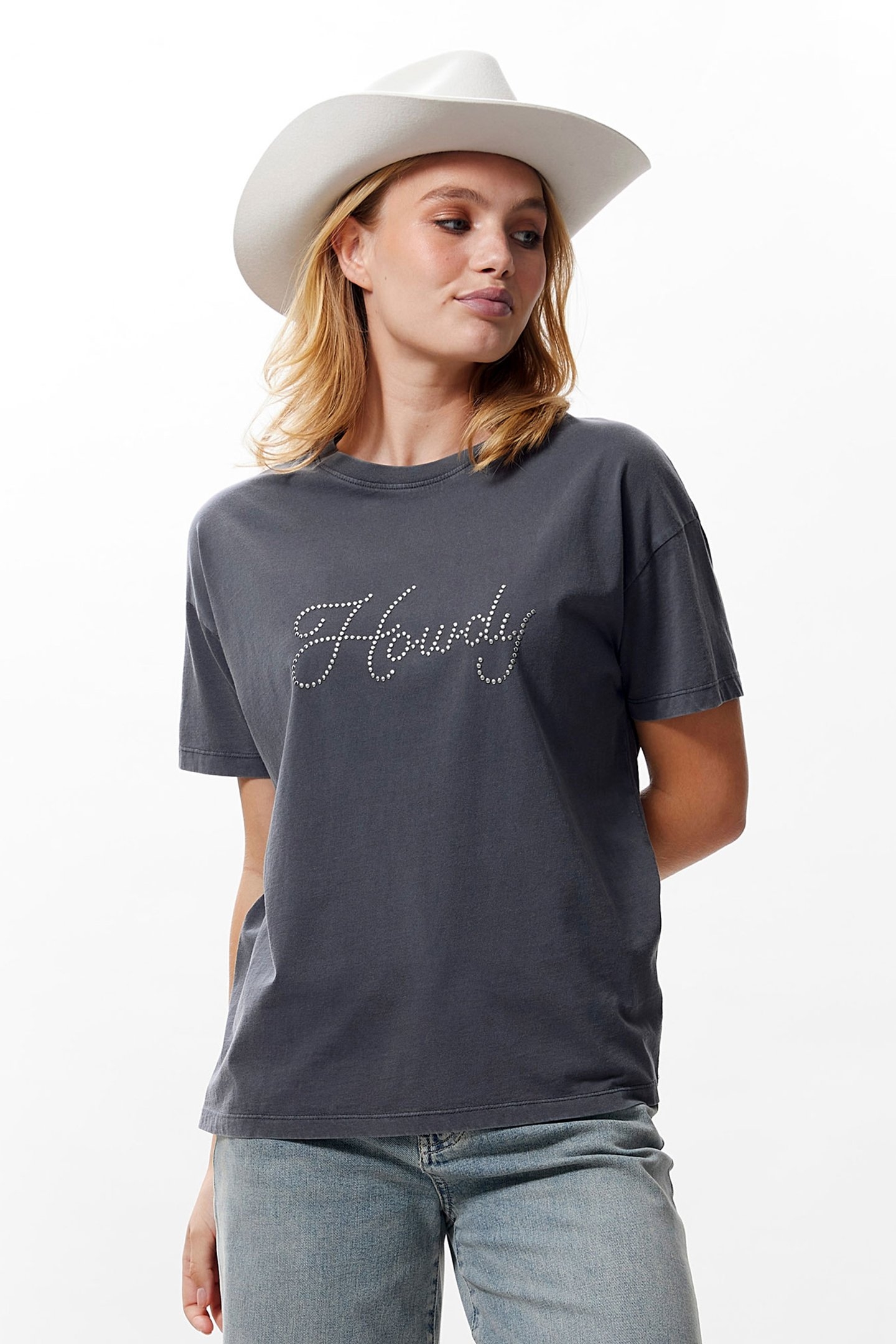 GRAPHIC STUD TSHIRT CARBON 1