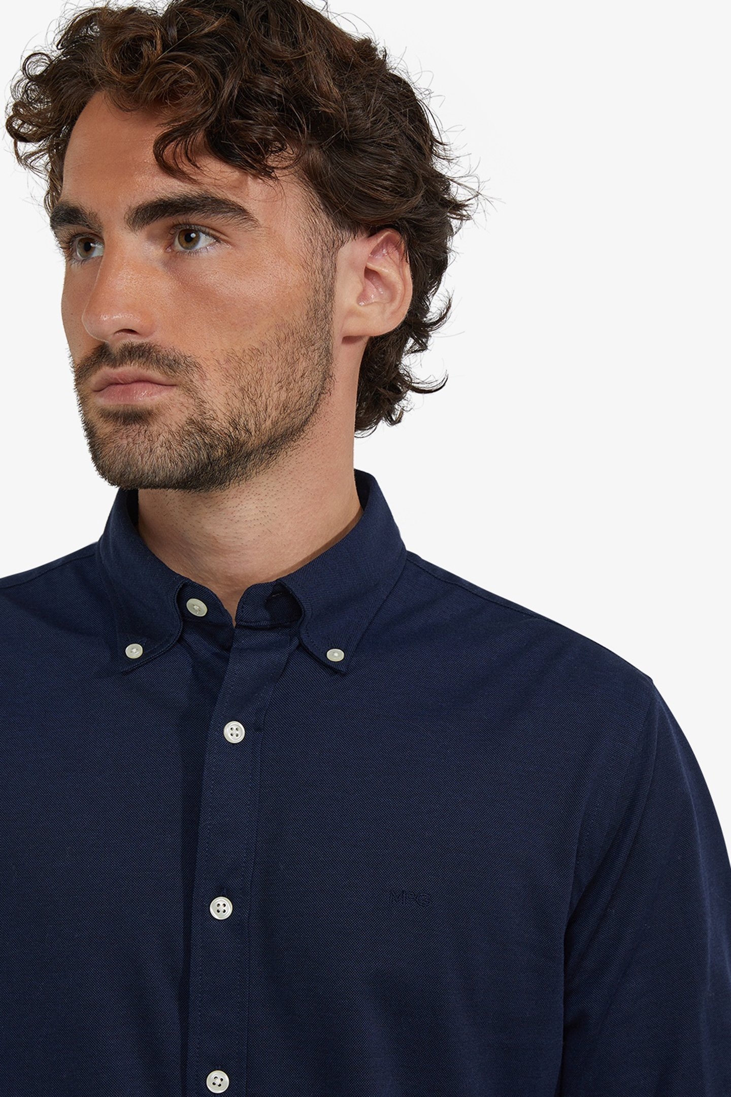 STRETCH PIQUE SHIRT NAVY 4