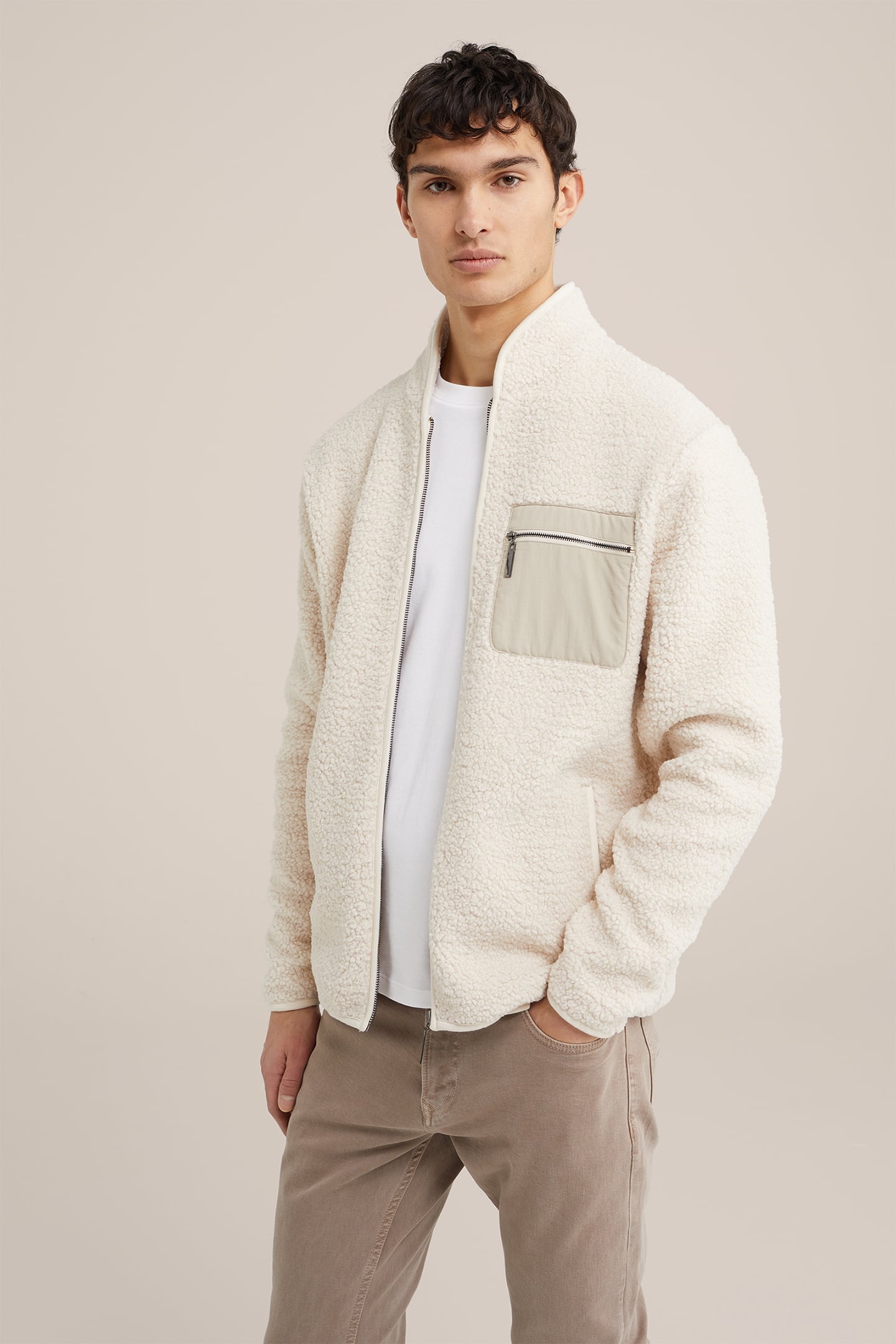 CARDIGAN WITH ZIPPER OFF-WHITE 1