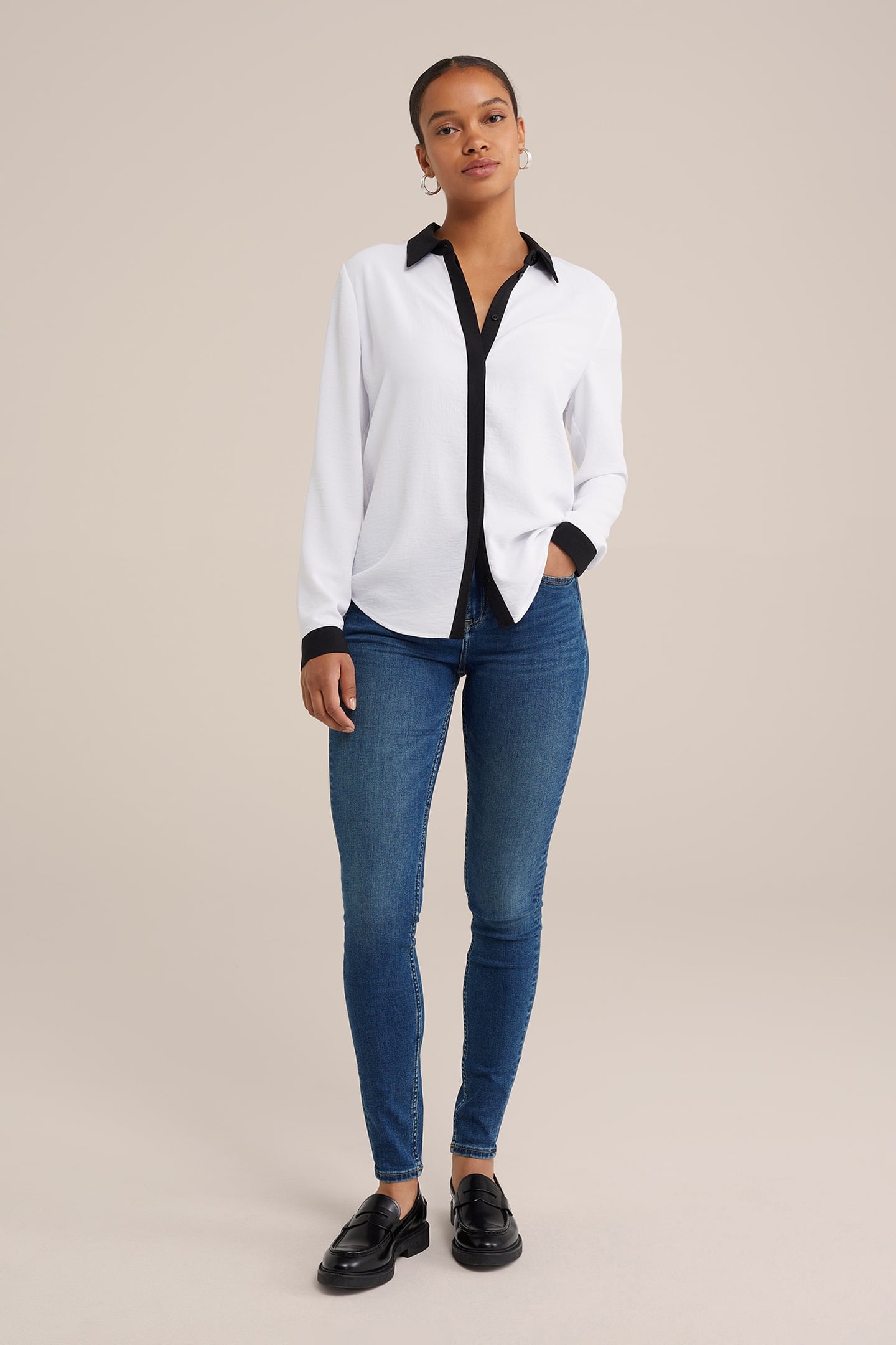 5-POCKET MID WAIST DARK BLUE 3