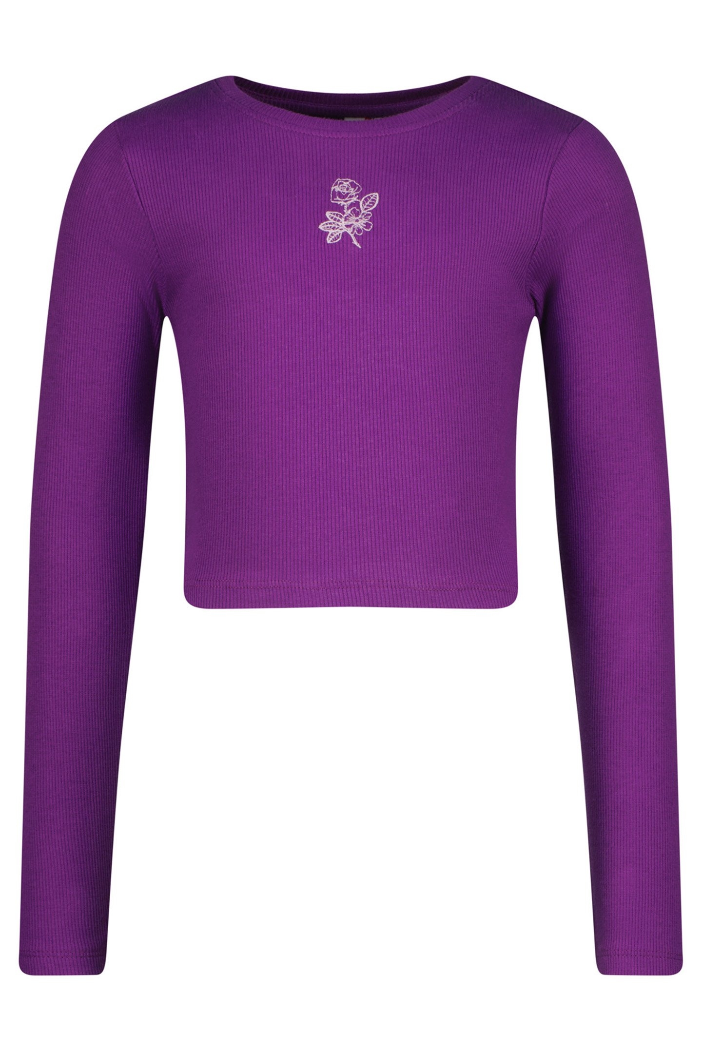 GIRLS G-BASIC-CROP RIB LONGSLEEVE T-SHIRT ULTRA PURPLE 1