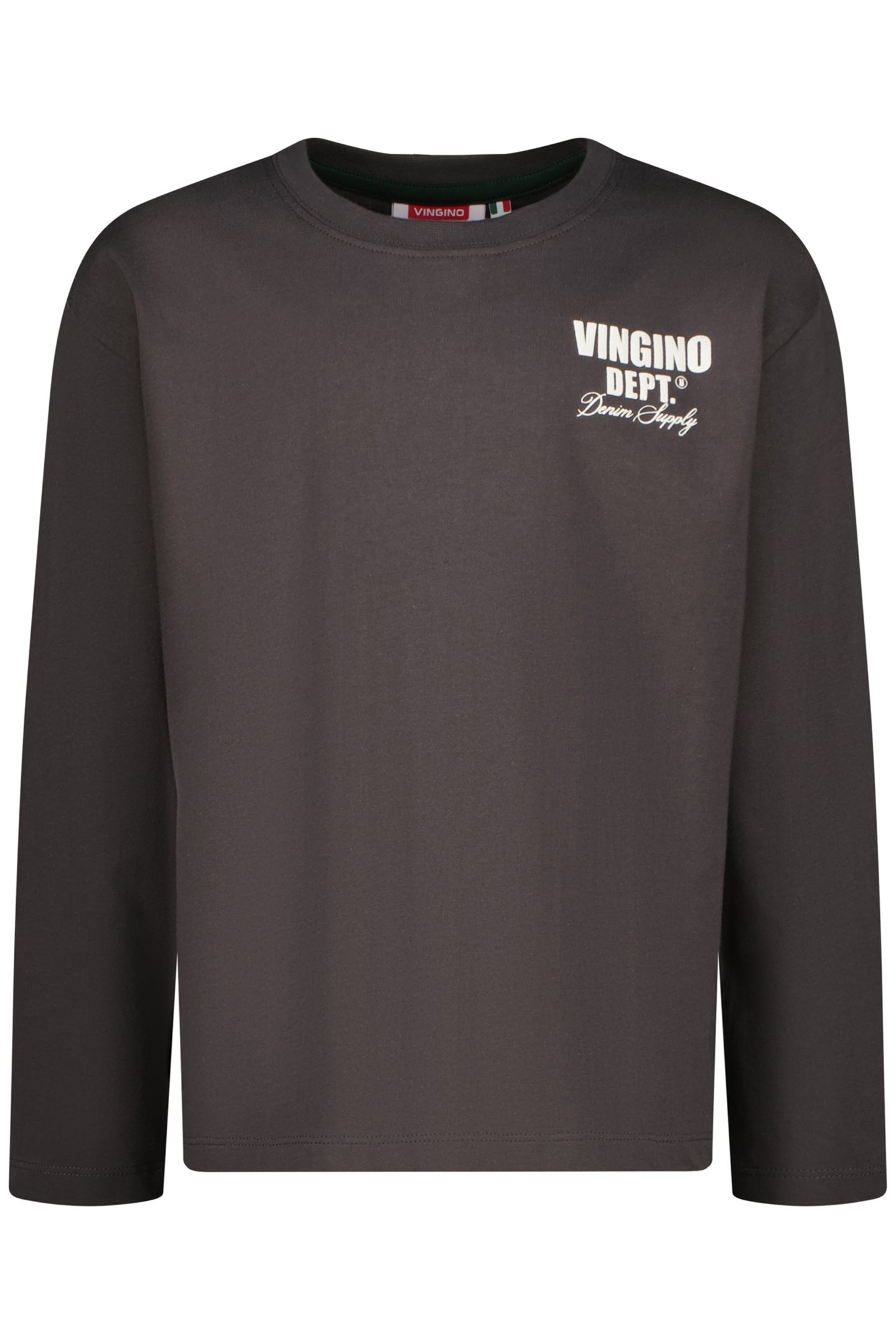 BOYS BASIC LOGO TEE T-SHIRT DARK STONE 1