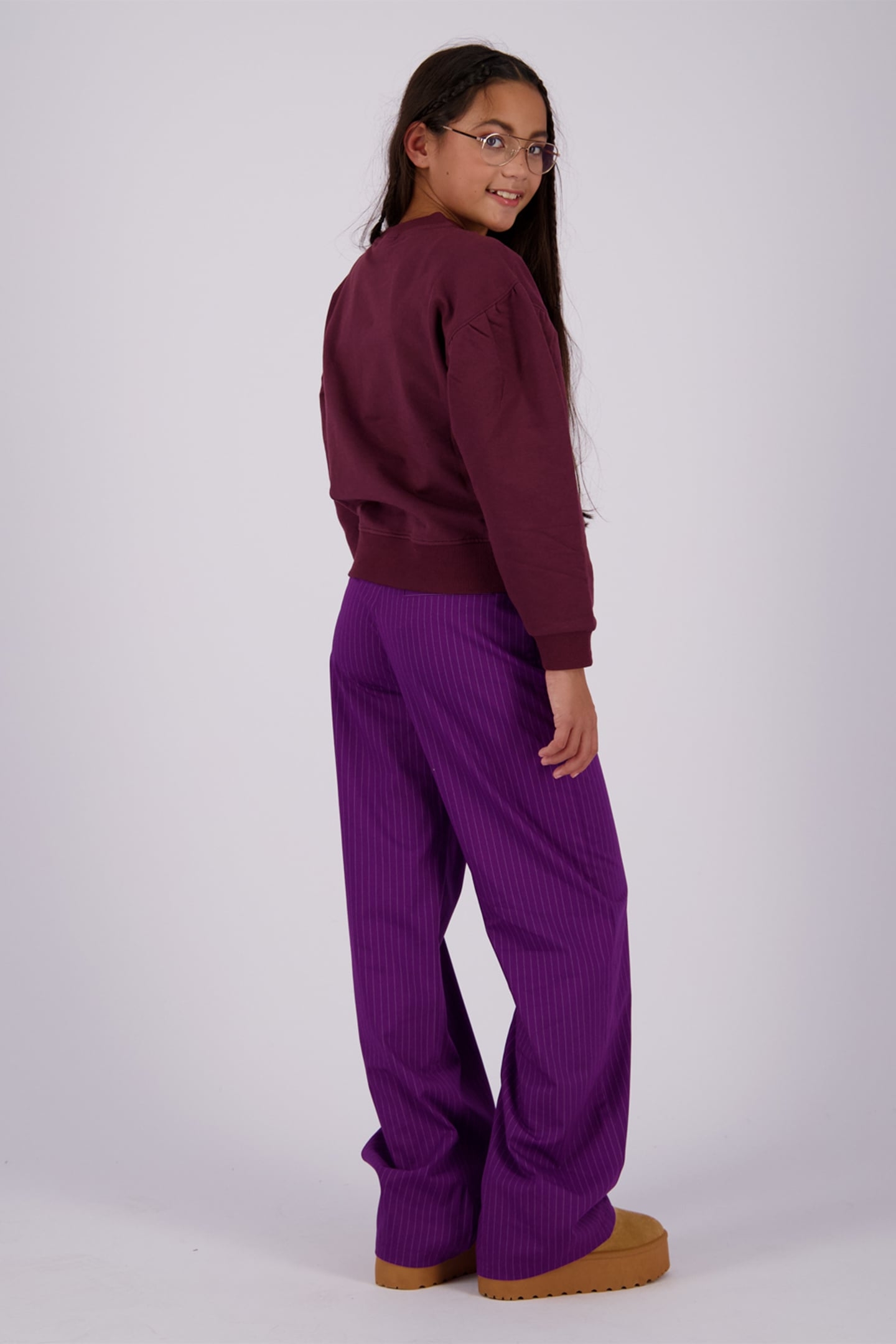 GIRLS NORAN SWEATER RED WINE 2