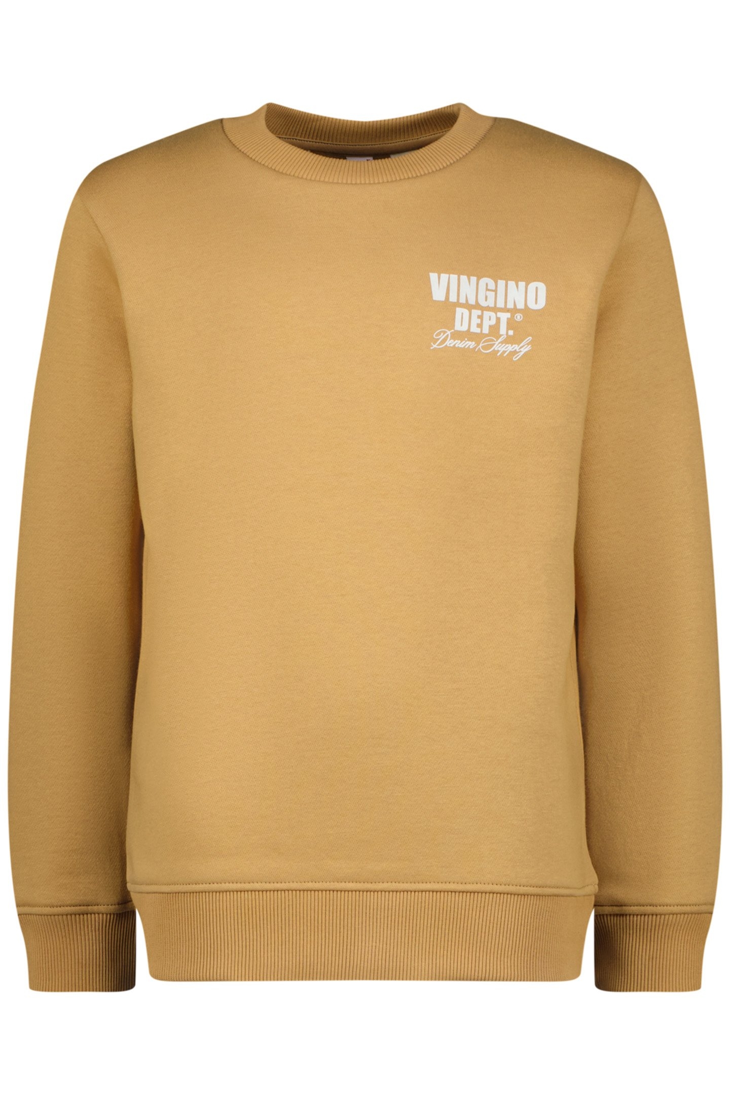 BOYS BASIC-CREW SWEATER LATTE SAND 1