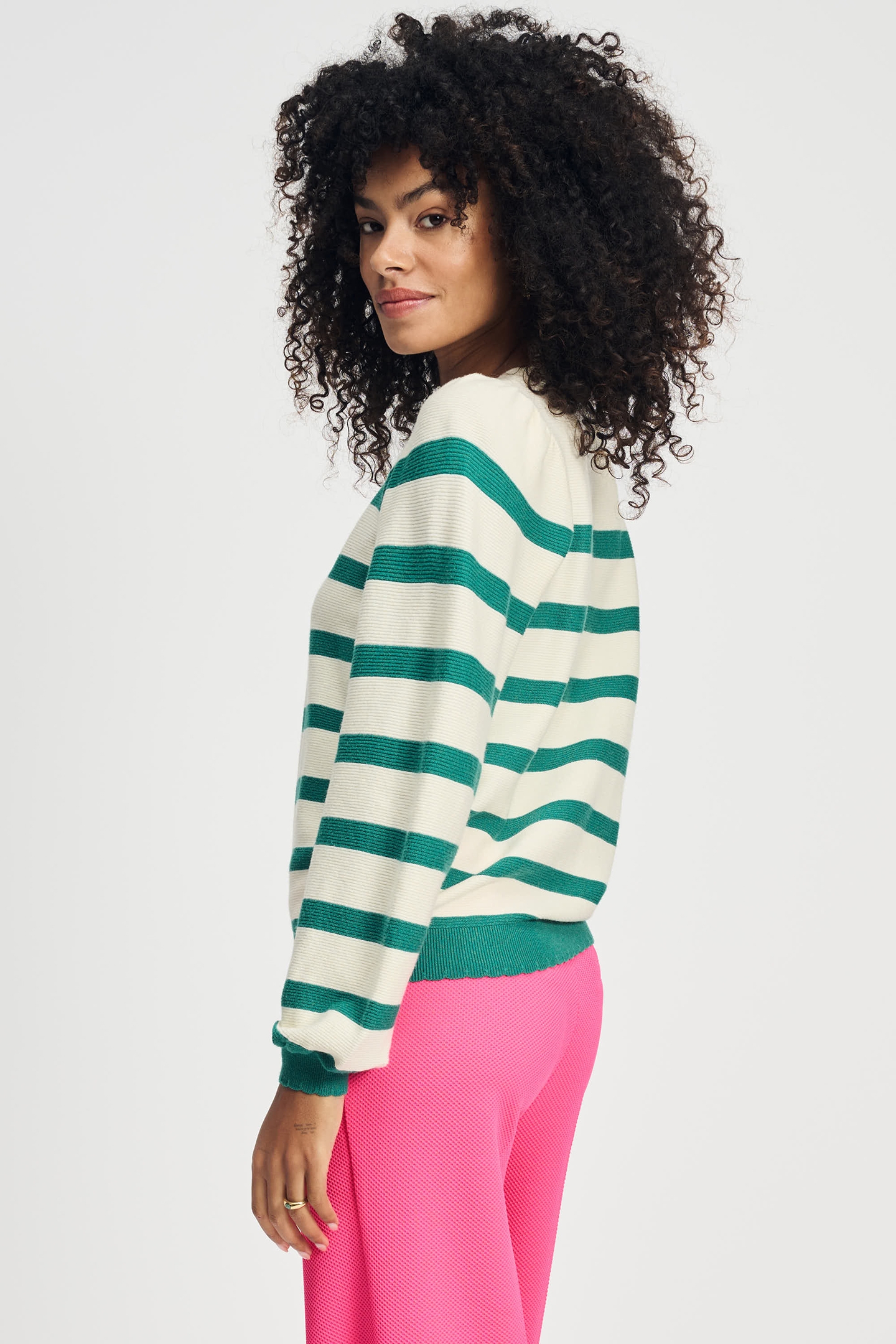 PULLOVER - STRIPED FRESH GREEN 5