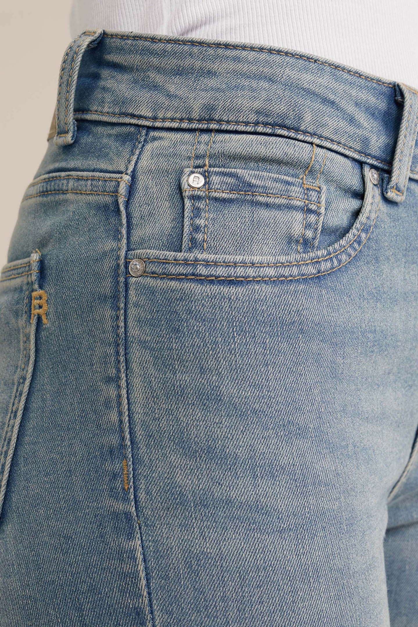 5-POCKET MID WAIST BLUE 5