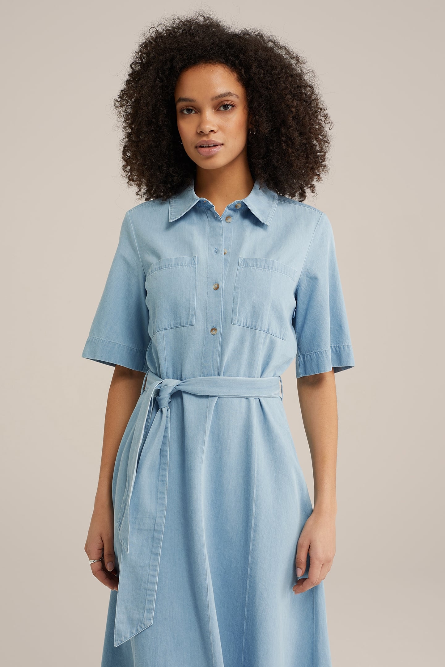 DRESS MID LENGTH LIGHT BLUE 4