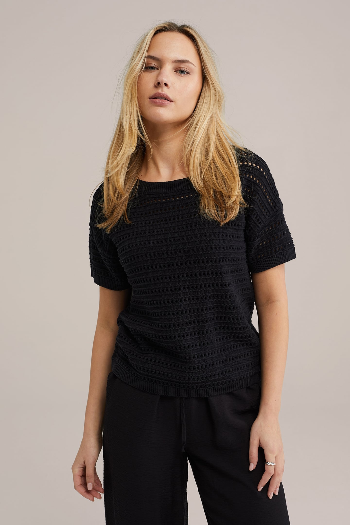 KNITTED PULLOVER BLACK 1