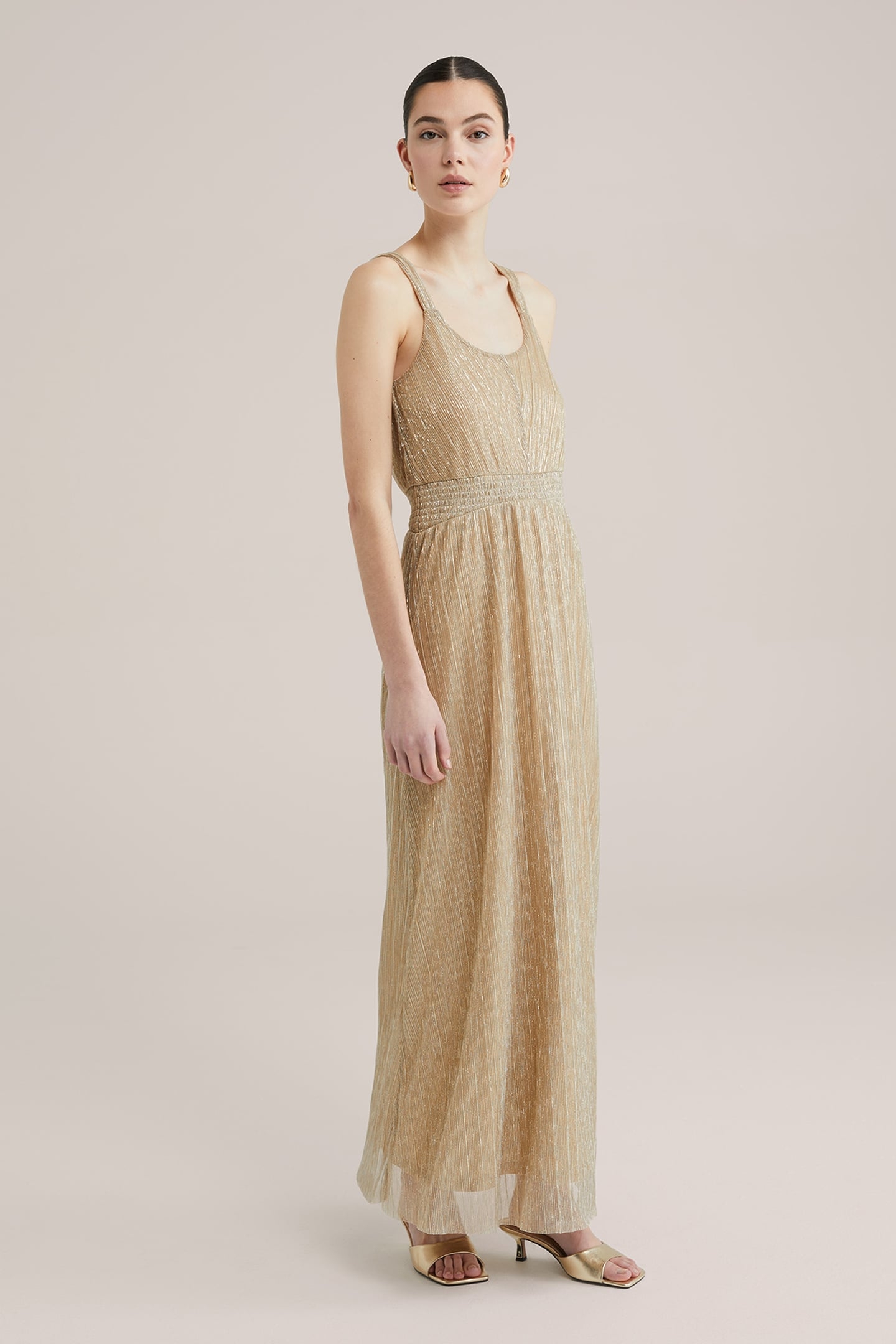DRESS MAXI LENGTH GOLD 1