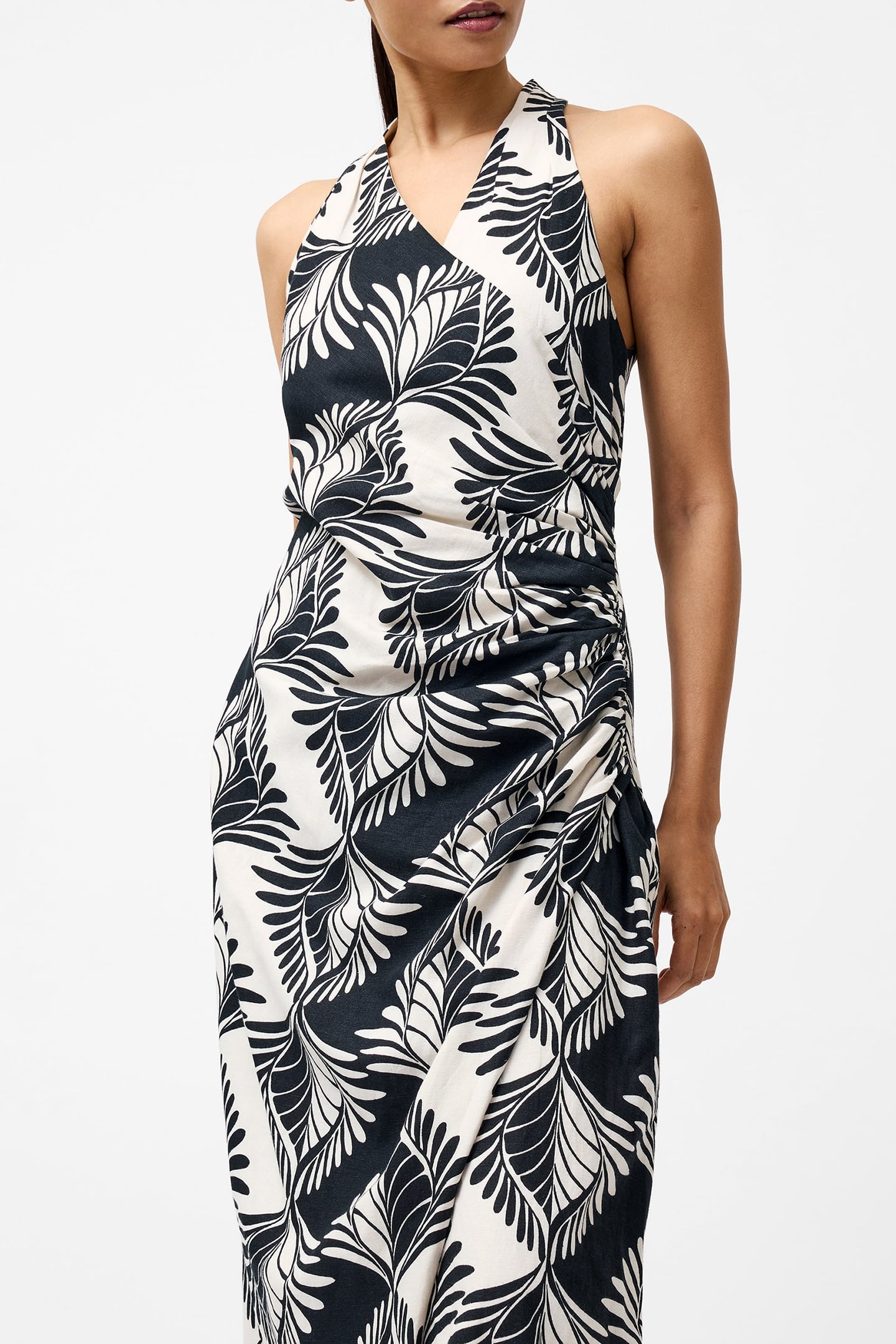 ARIETTE LIN BLEND CROSSO MIDI BLACK/CREAM 3