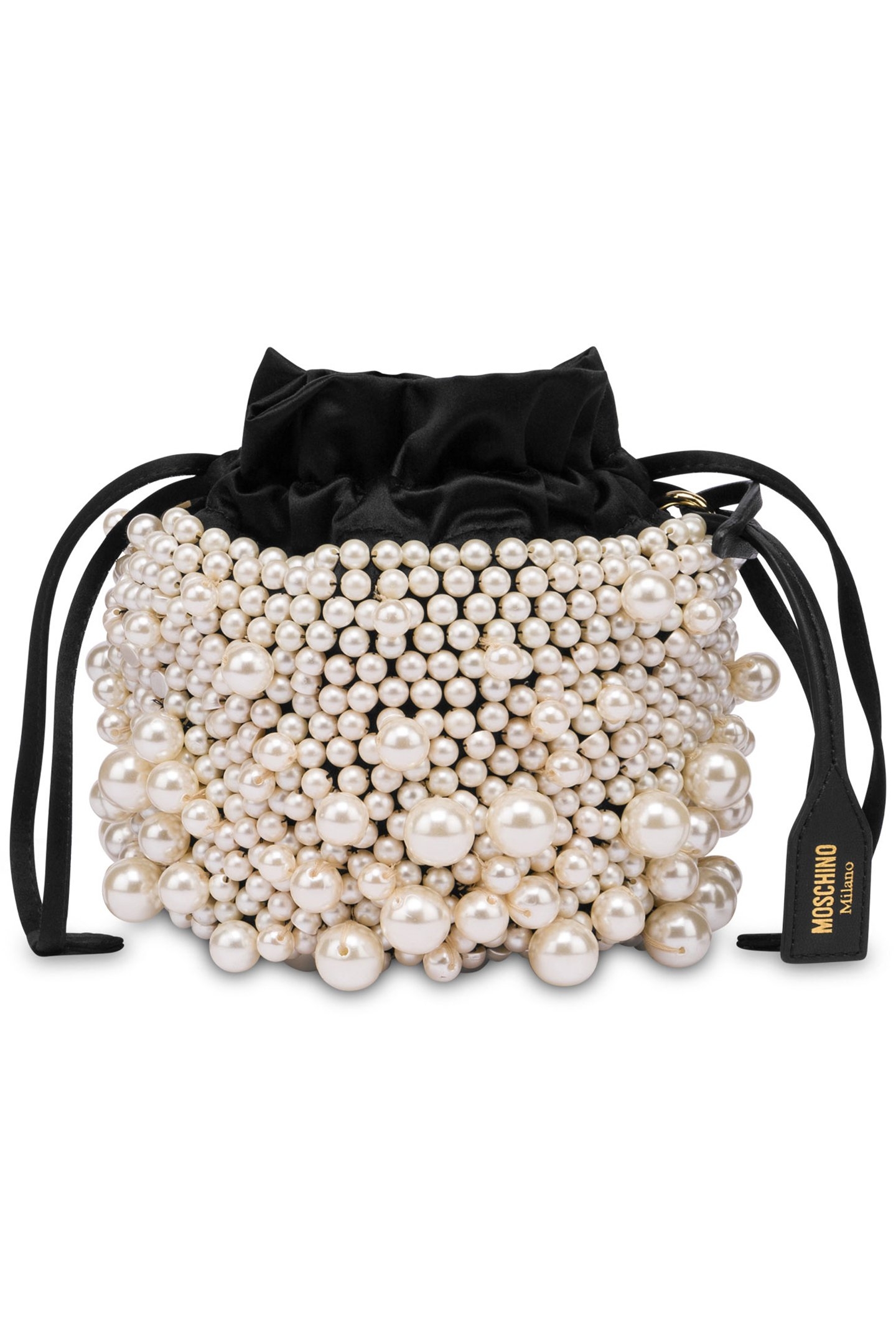PEARLS BUCKET BAG BLACK 1