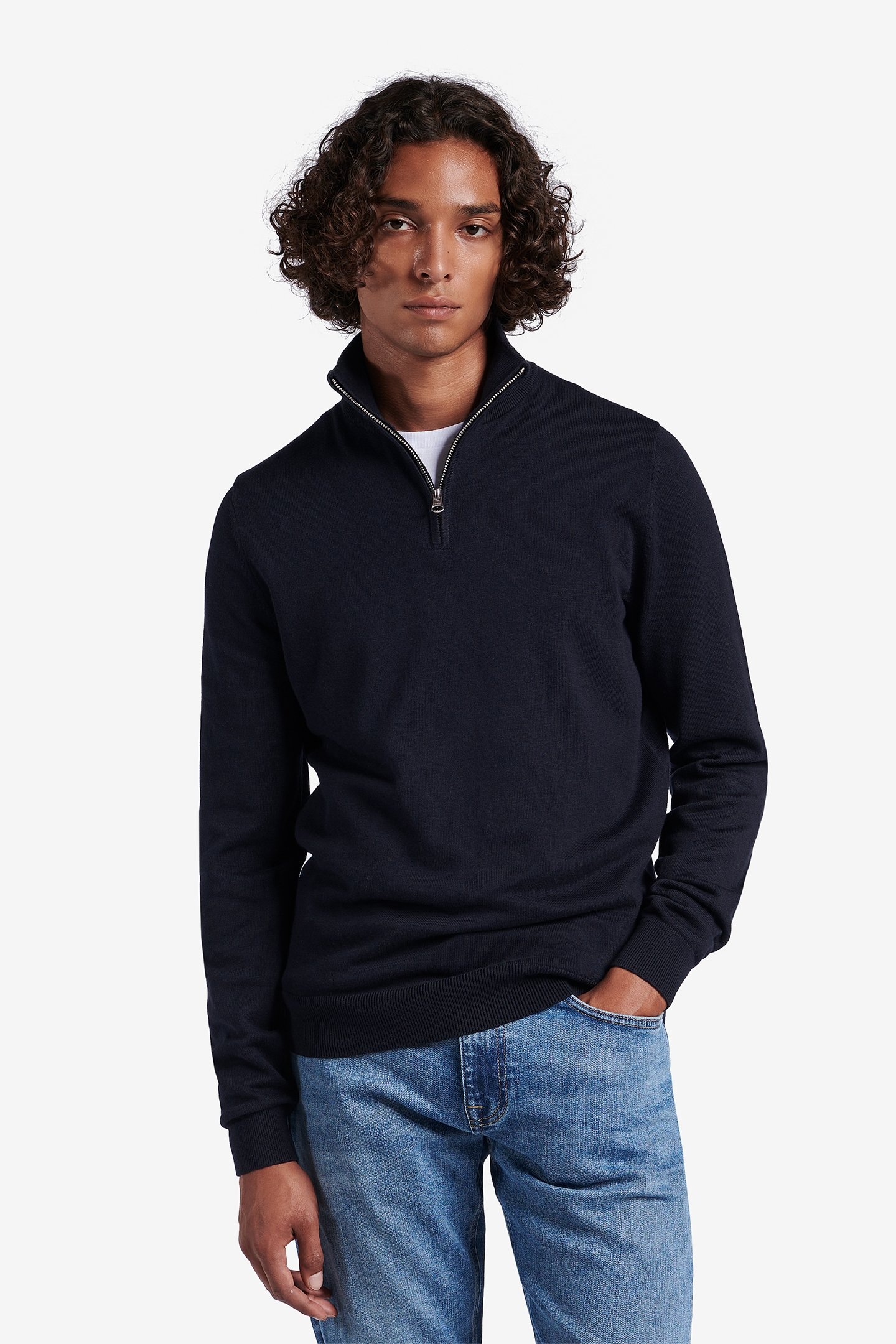 MAGNUS HEAVYWEIGHT COTTON-SILK NAVY 1