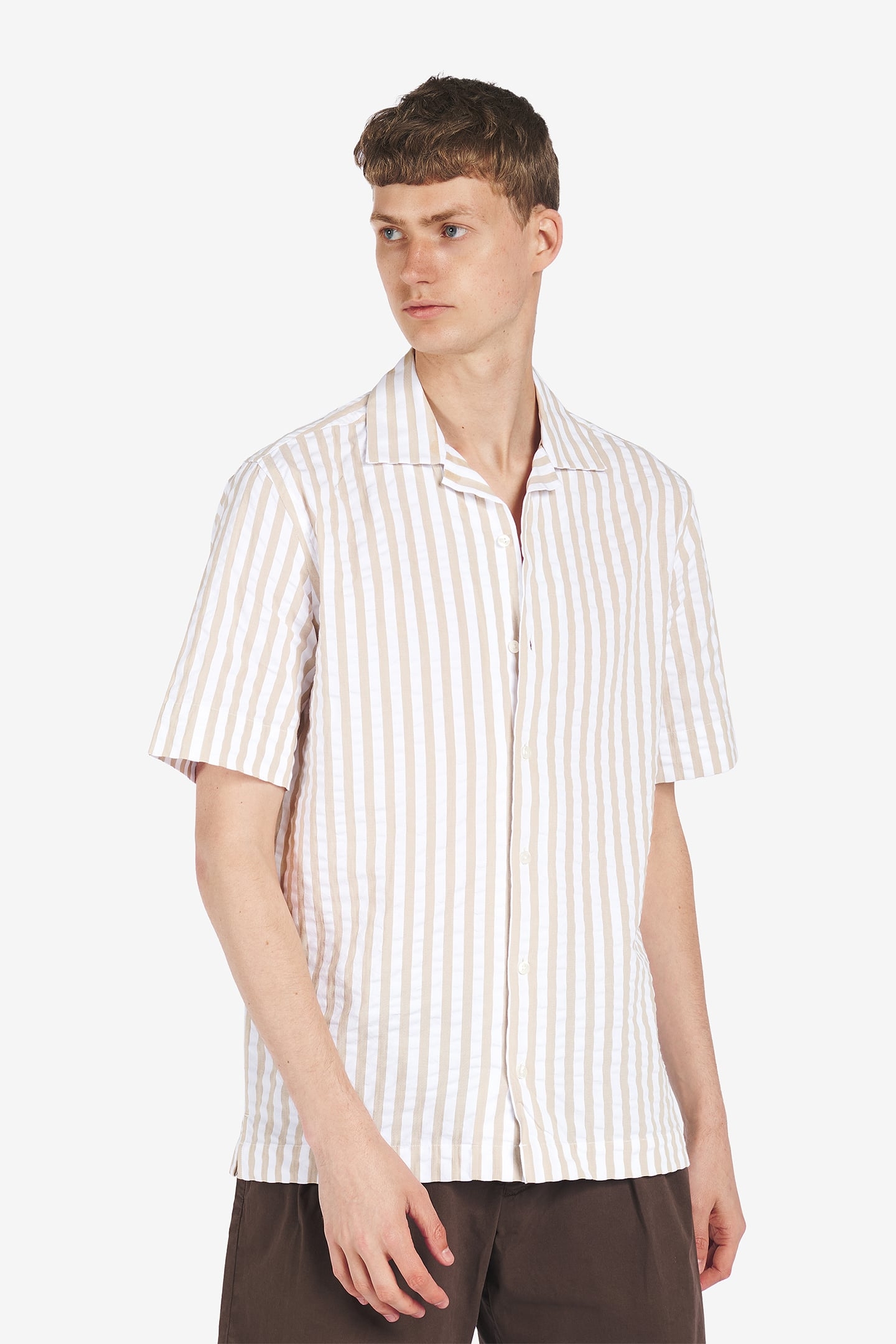 HAVANA STRIPED SEERSUCKER BEIGE 1