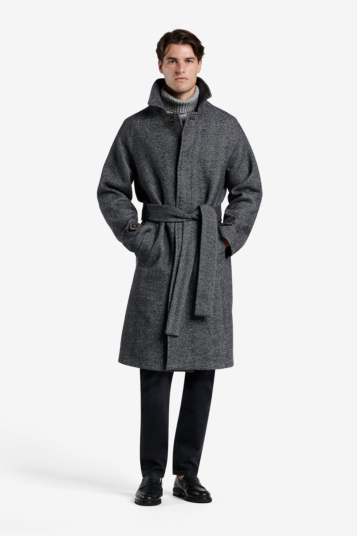 KILBURN HERRINGBONE WOOL-NYLON GREY 1