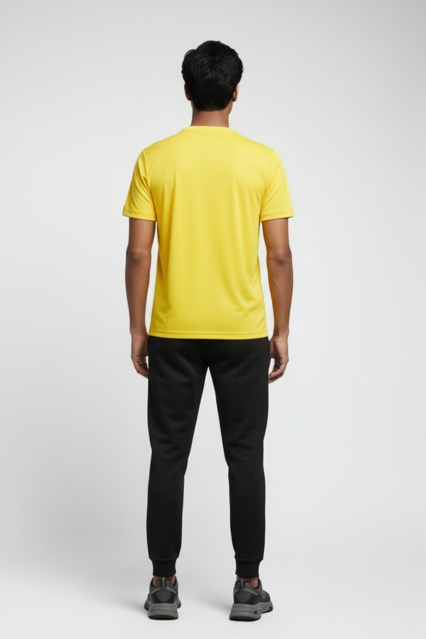 UNISEX TEAM T-SHIRT PANEL YELLOW-BLACK 2
