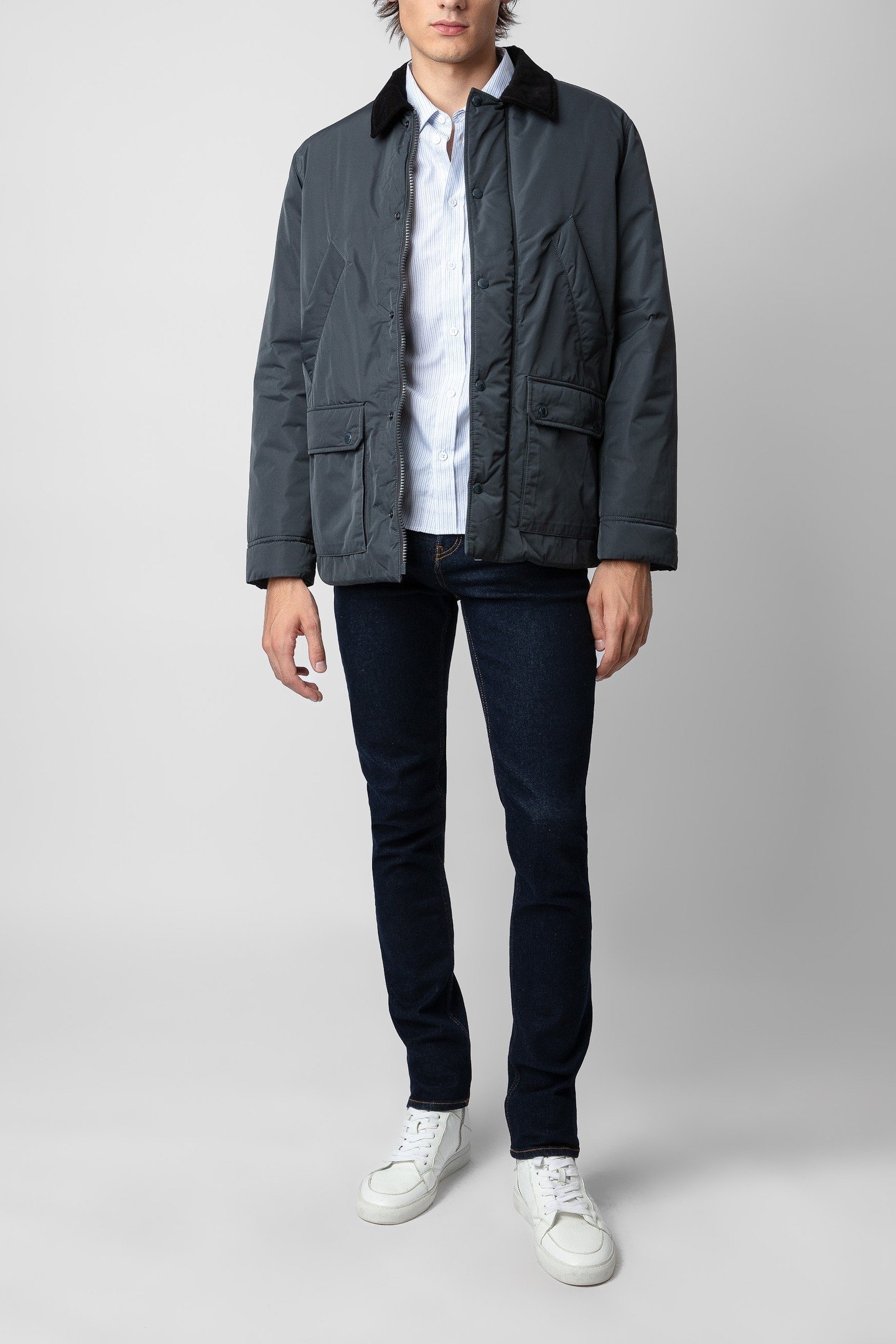 BERTIE NYLON TWILL PADDED JACKET ANTHRACITE 2