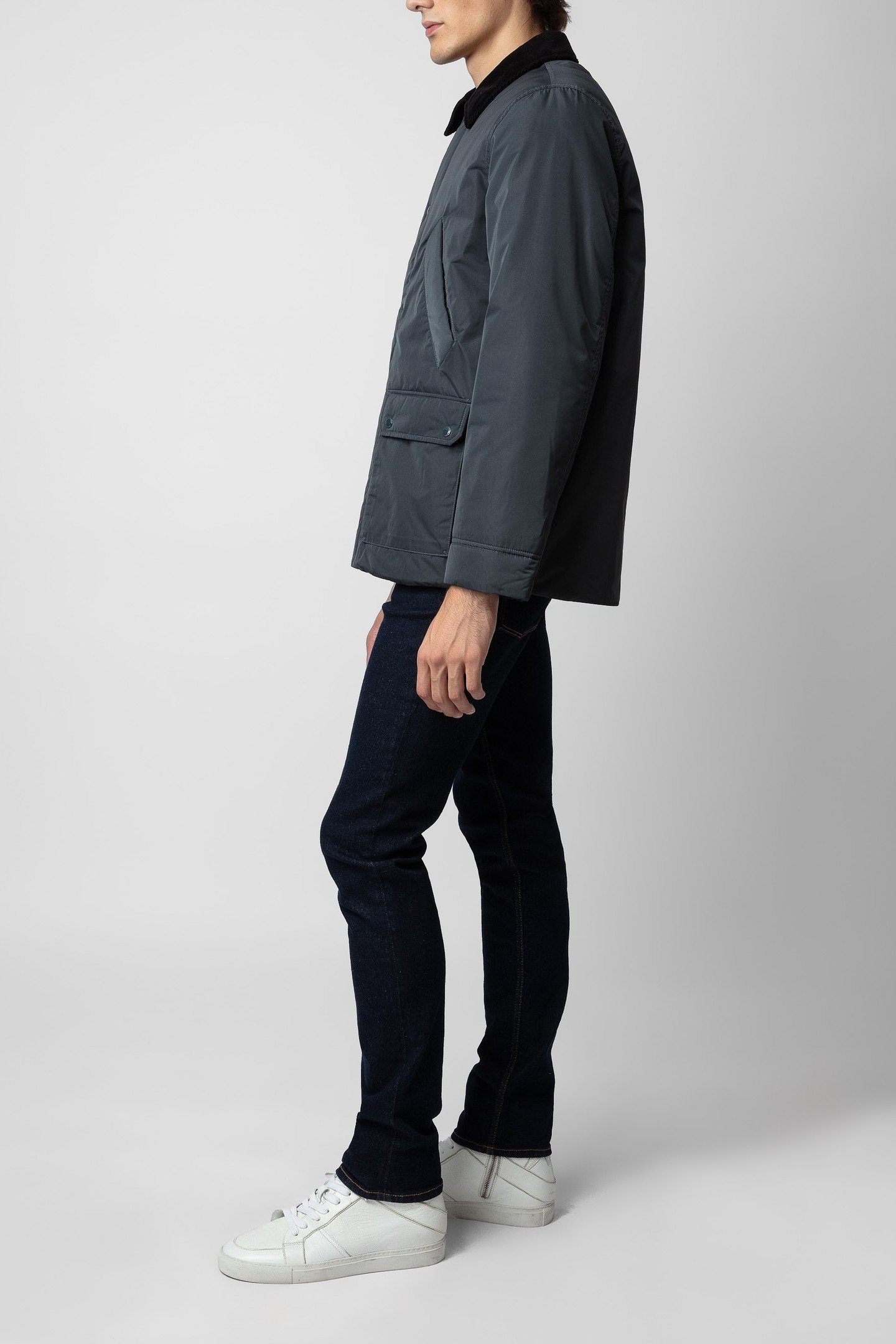 BERTIE NYLON TWILL PADDED JACKET ANTHRACITE 4