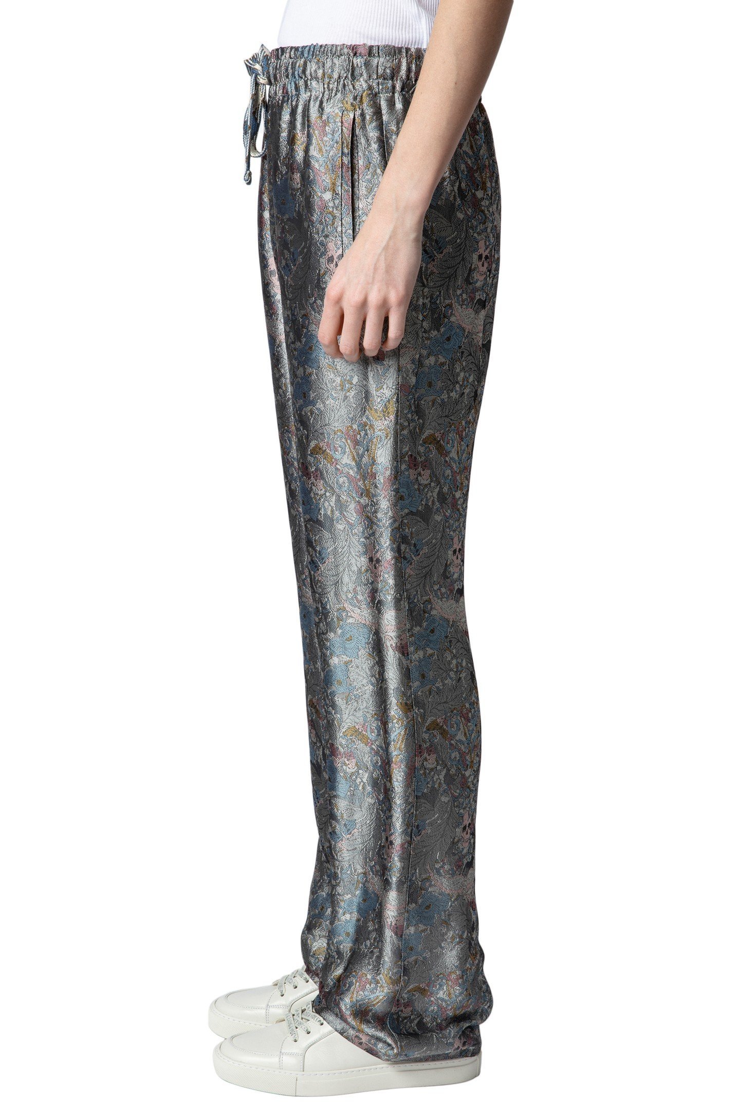 POMY JACQUARD BRITISH FLOWERS PANTS KAKI 3
