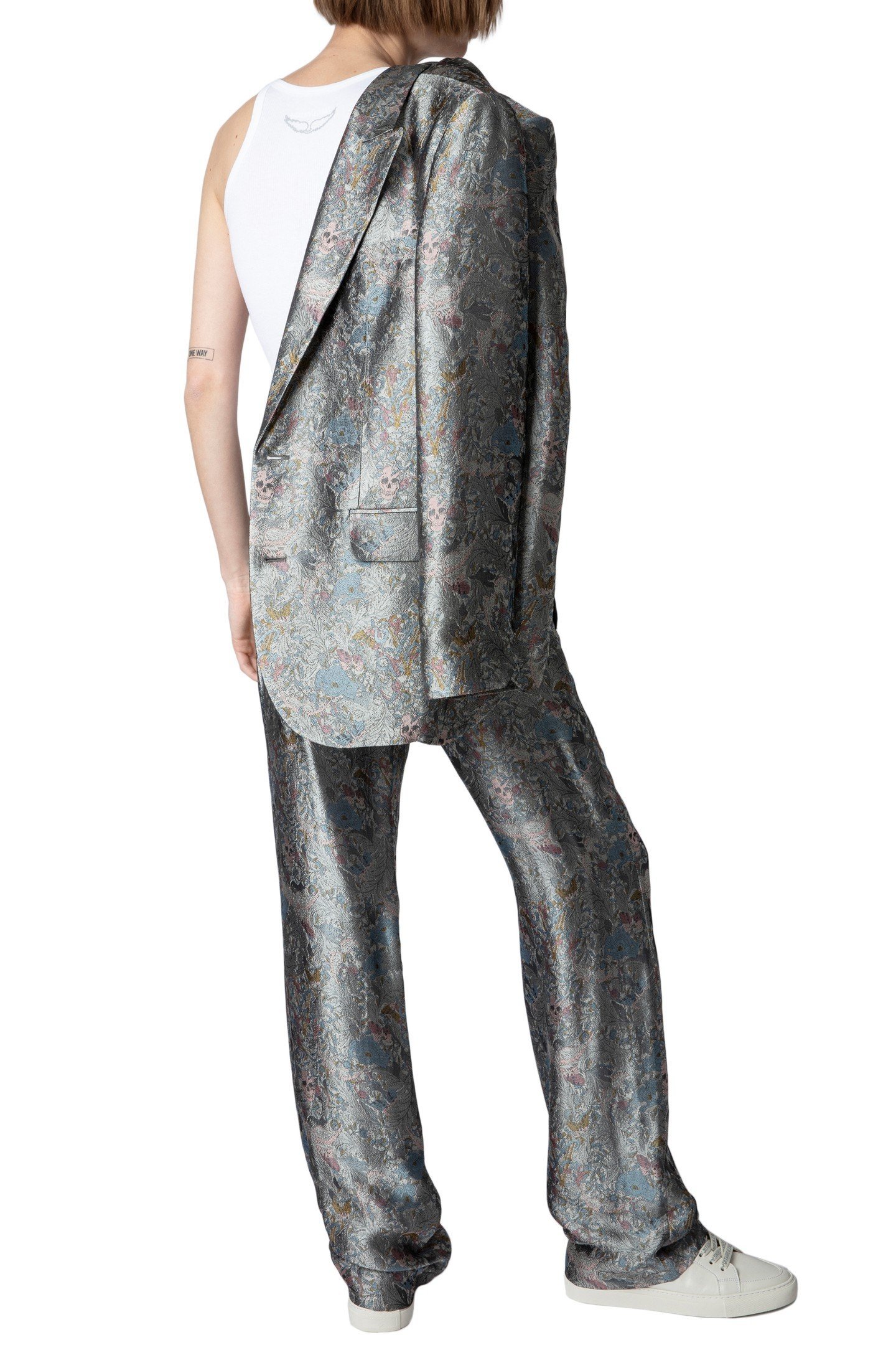 POMY JACQUARD BRITISH FLOWERS PANTS KAKI 5