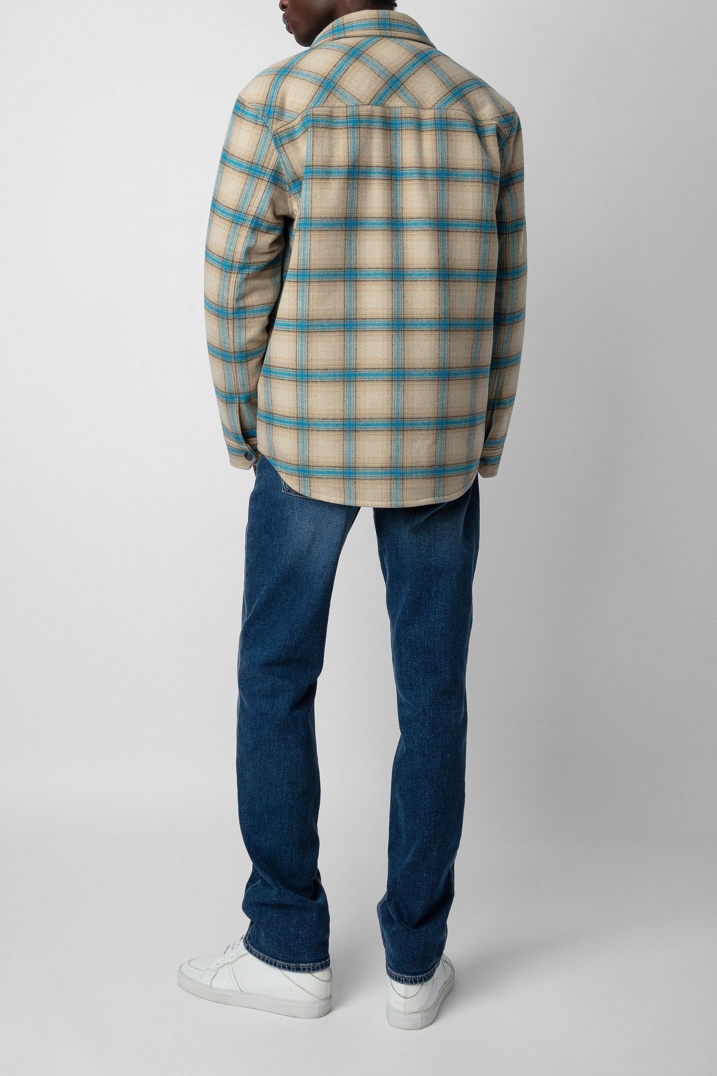 BALI WOOL CHECK PADDED OVERSHIRT FICELLE 2