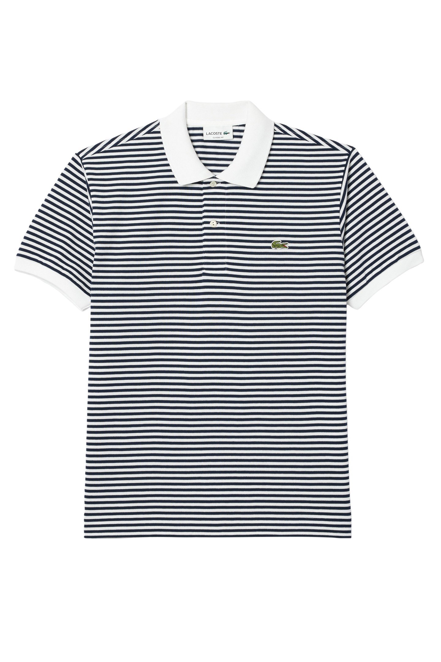 SHORTSLEEVE POLO WHITE/NAVY BLUE 3