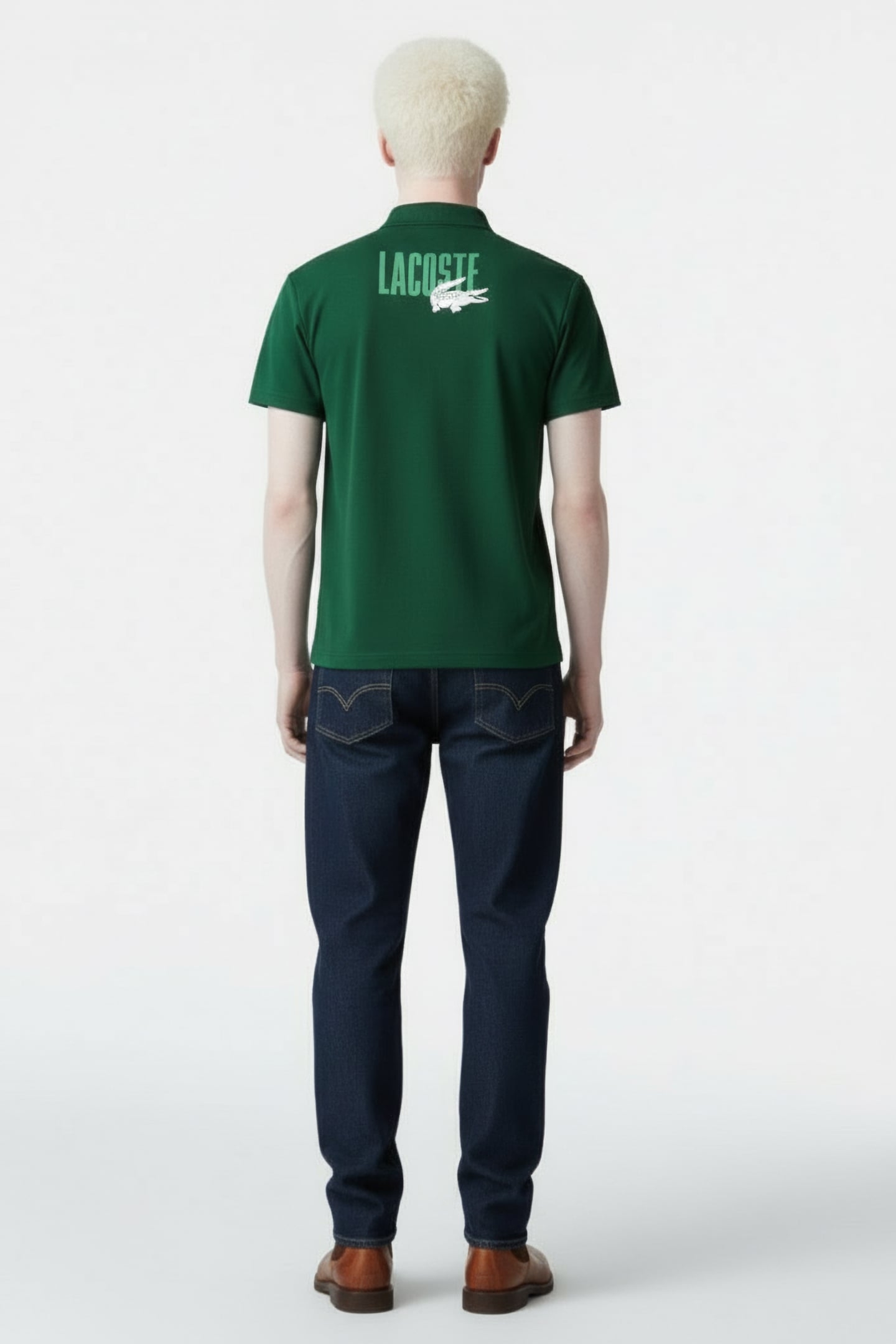 SHORTSLEEVE POLO WHITE/LIAMONE-GREEN 2