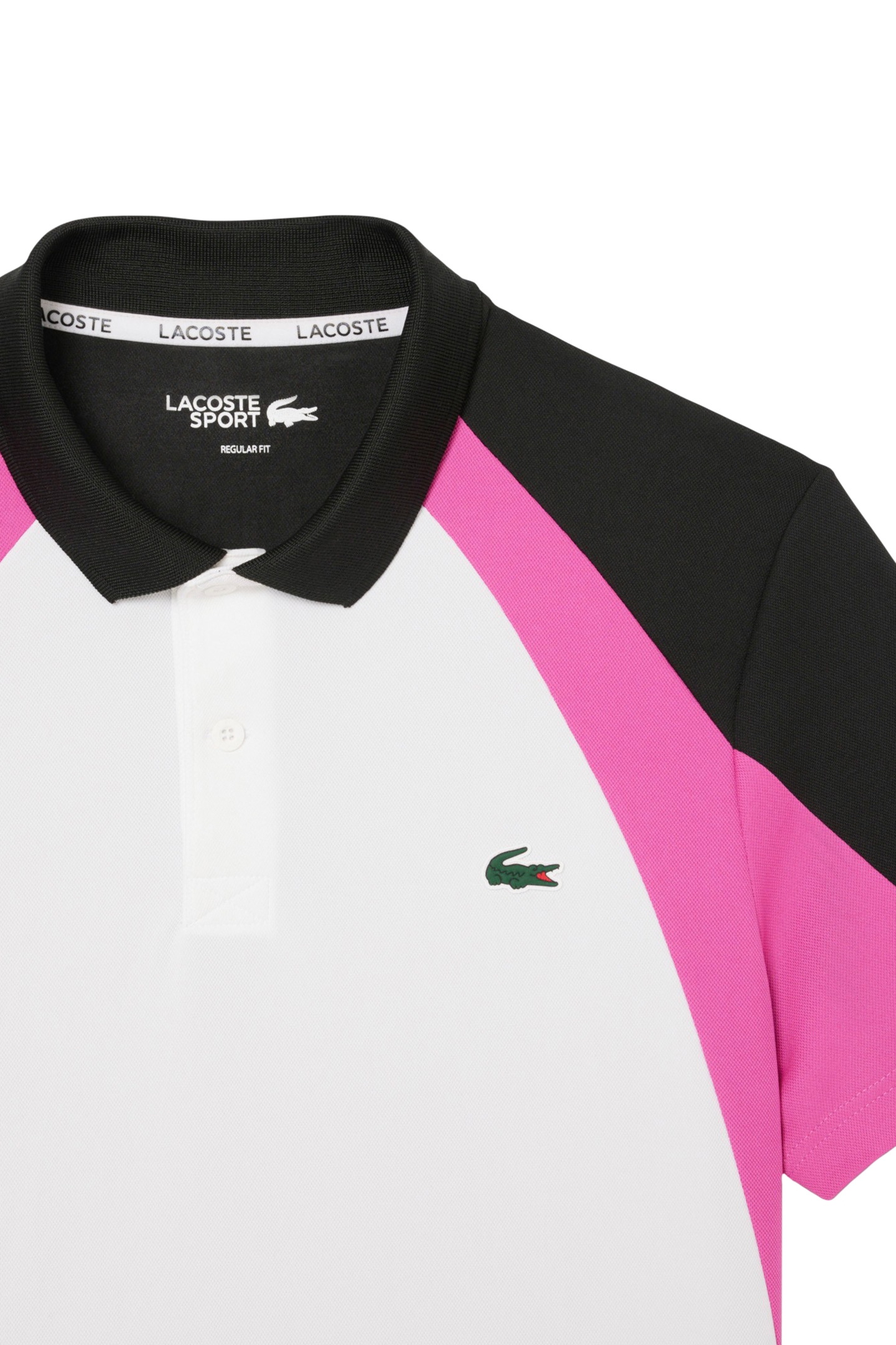 SHORTSLEEVE POLO WHITE/MALVA-BLACK 7