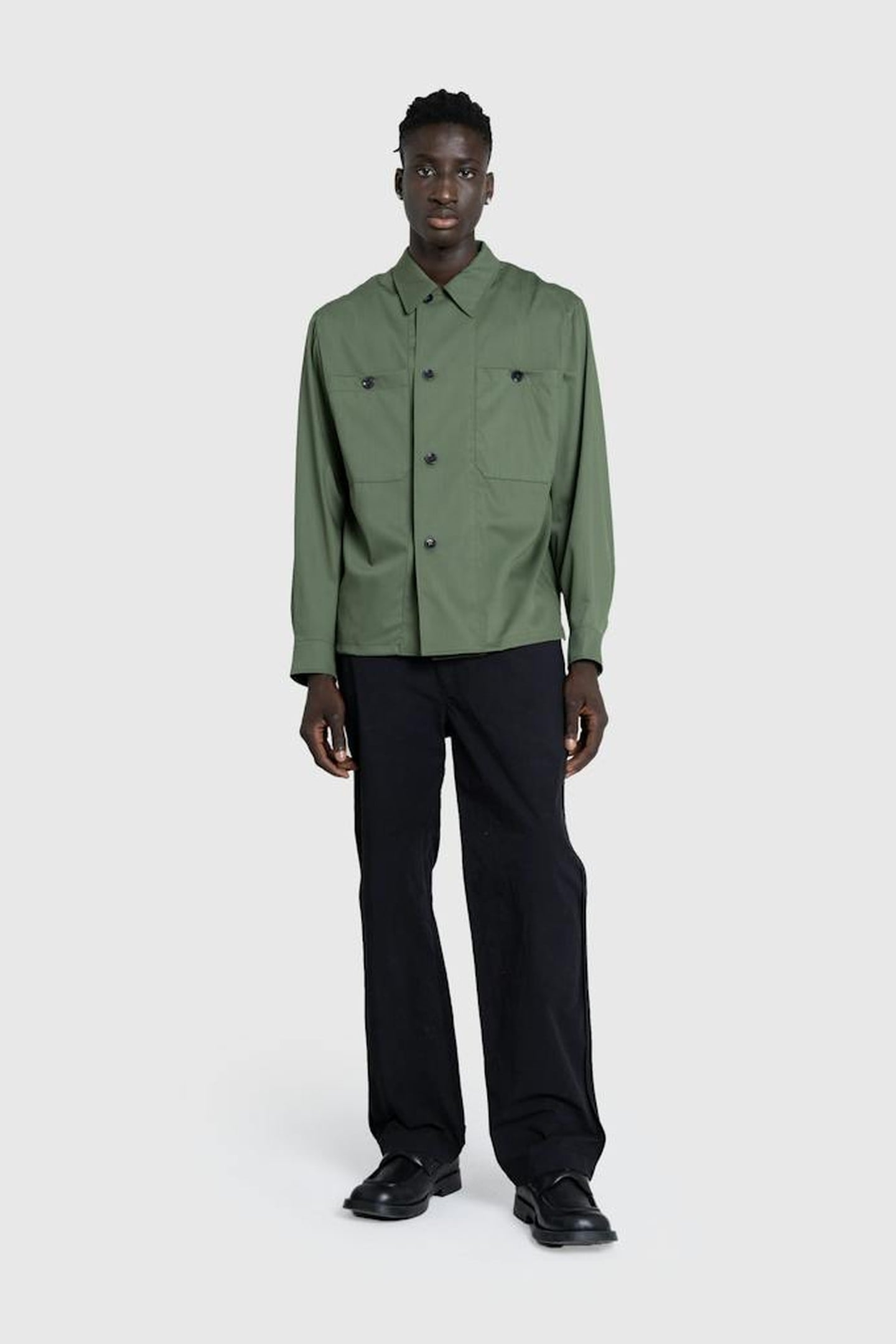 LEMAIRE – SOFT MILITARY OVERSHIRT SMOKY GREEN 2