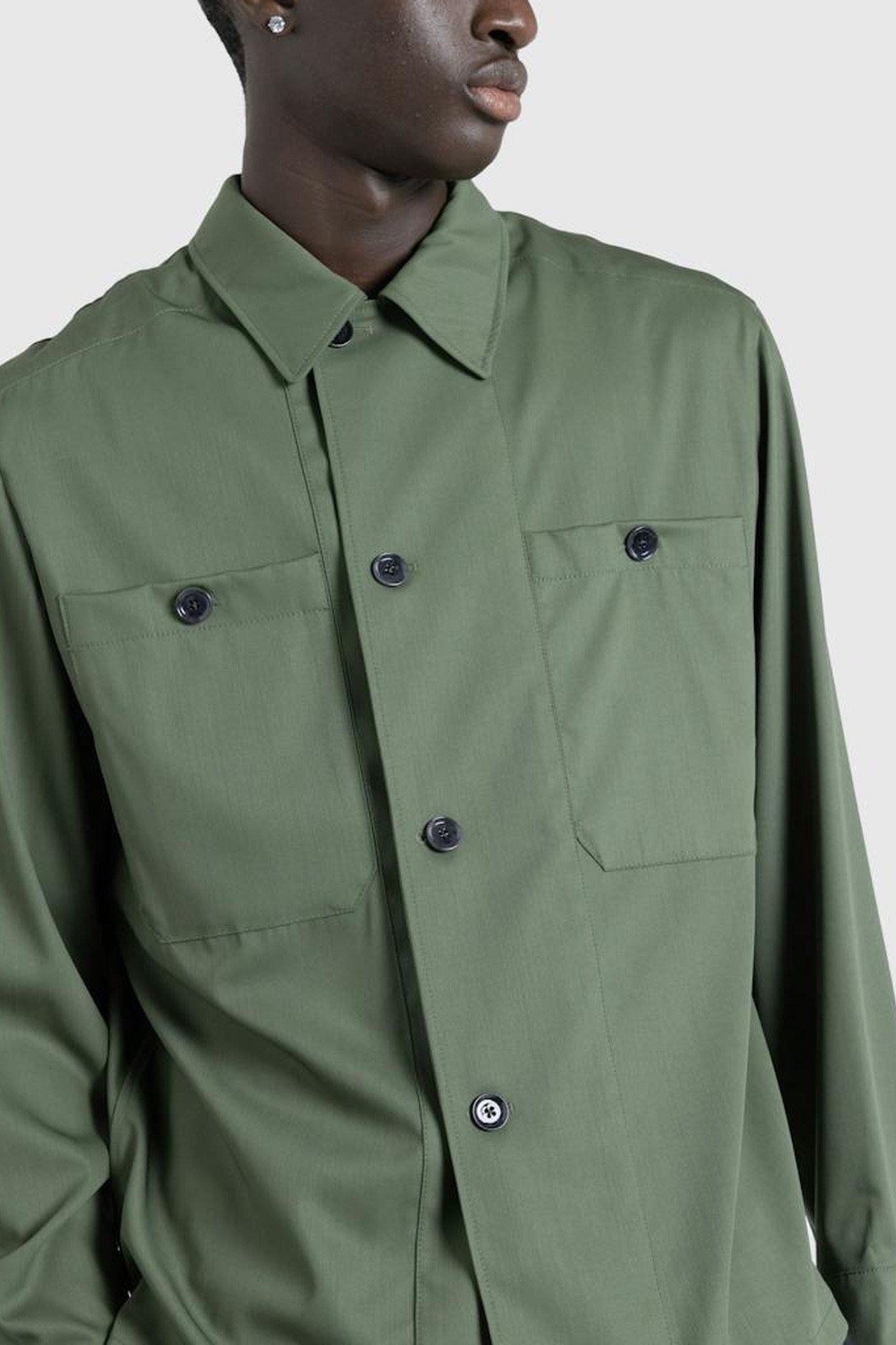 LEMAIRE – SOFT MILITARY OVERSHIRT SMOKY GREEN 5